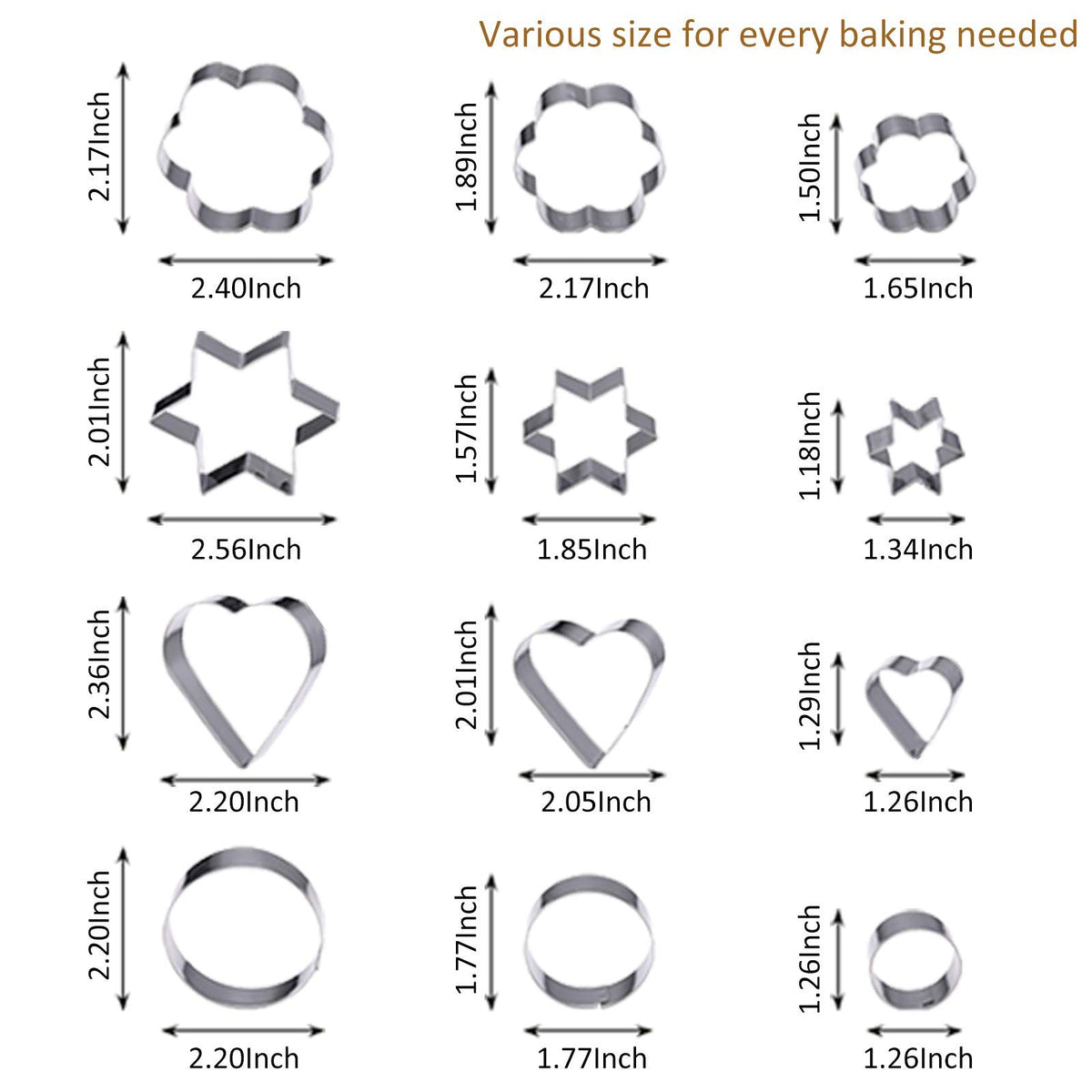 Cutter Shape Types Oneleaf Stainless Steel Cutter Shapes Set,20Pcs,Vegetable,Fruit,Mini P ...