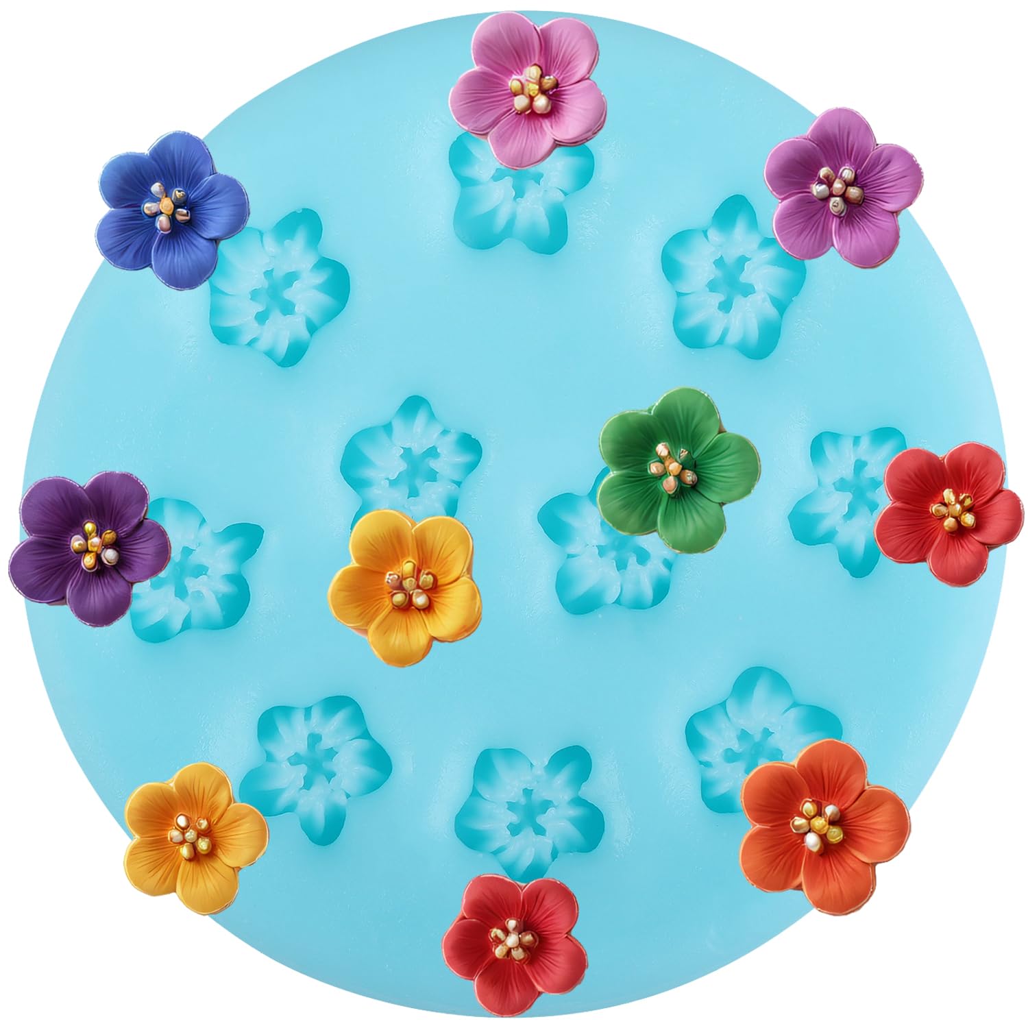 YABONAN Flower Silicone Molds Mini Flower Fondant Chocolate Molds