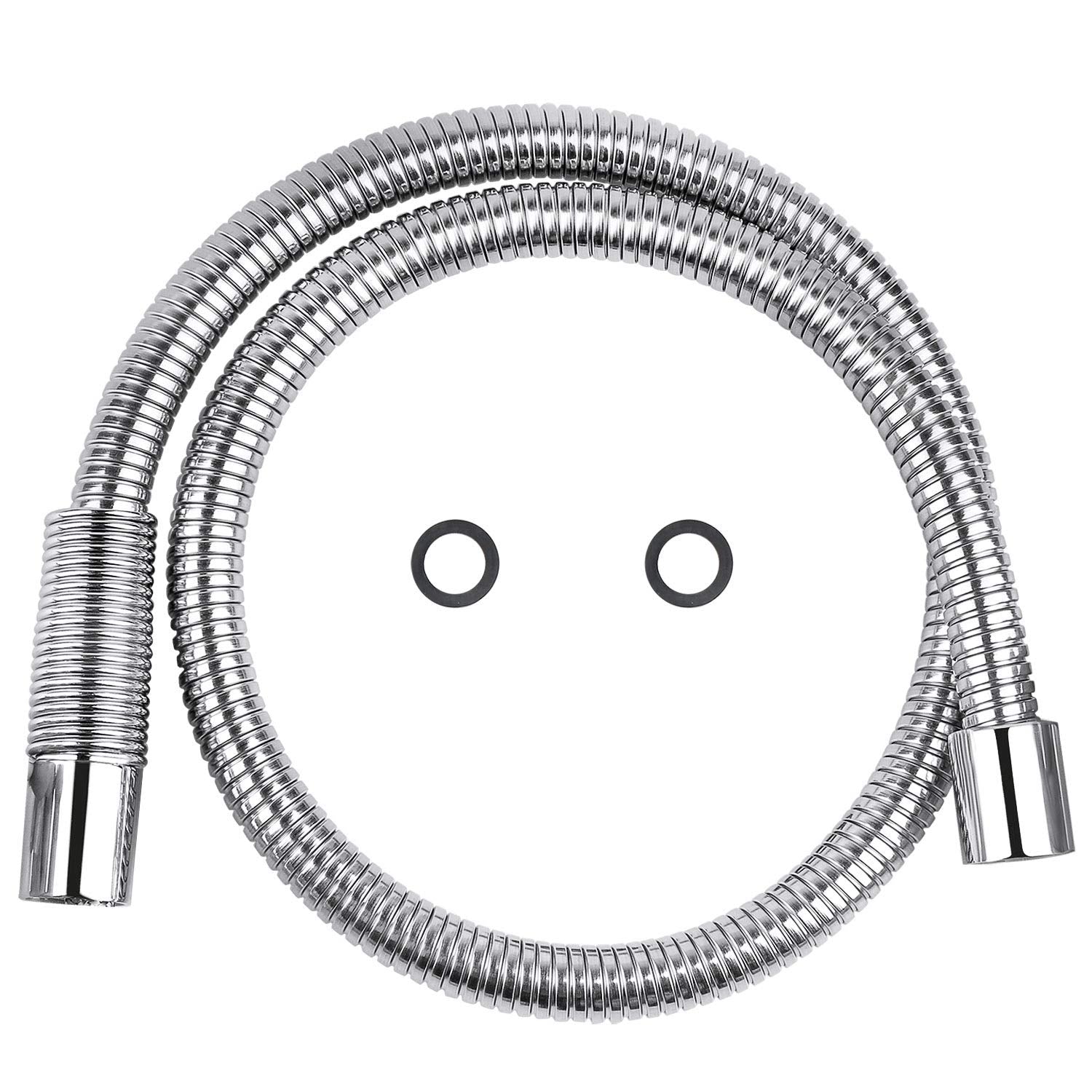 COOLWEST 38 Inch Flexible Stainless Steel Hose Replacement Kit for All Brand Commercial Pre-Rinse Kitchen Sink Faucet (96CM 38)