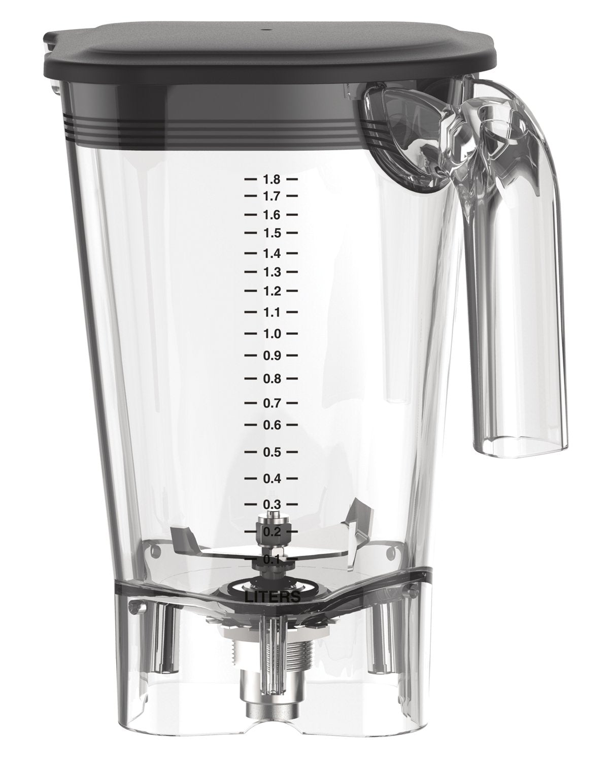 Hamilton Beach Commercial 6126-755 Eclipse 64 oz./2 L Polycarbonate Container, 7.38 L, 8.69 W, 9.13 H, Transparent