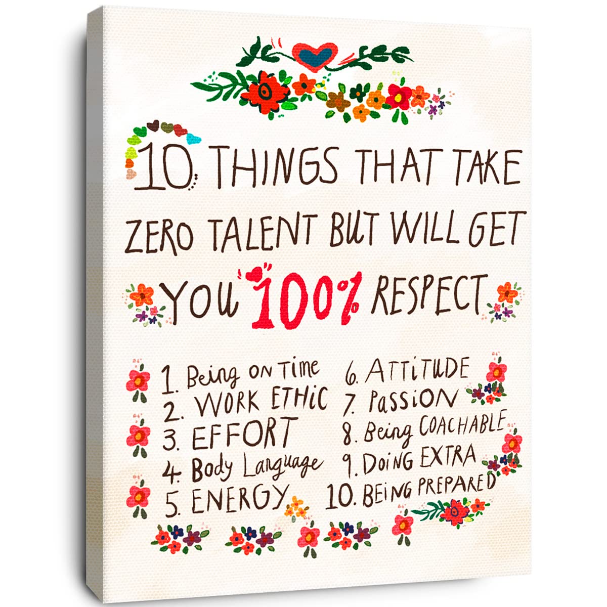 Zero Talent Wall Art,10 Things That Take Zero Talent Framed Canvas Prints Wall Decor For Teens Girls Bedroom Nursery,Inspiration