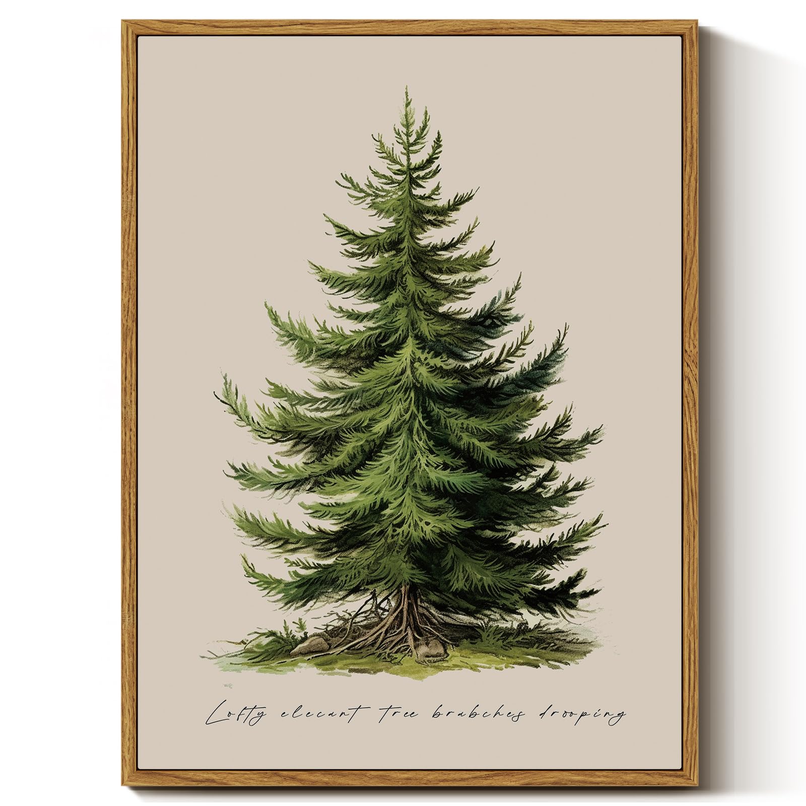 InSimSea Christmas Decor Framed Wall Art, Christmas tree Canvas Painting, elegant Holiday decor Unique Christmas Gifts For Table