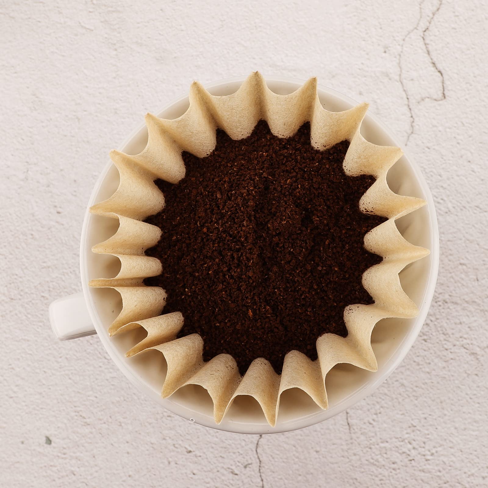 Eusoar 1-4 Cup Disposable Coffee Filters, Pack Of 200 Paper Basket Style Filter, Natural Brown Unbleached, For Home Commercial C