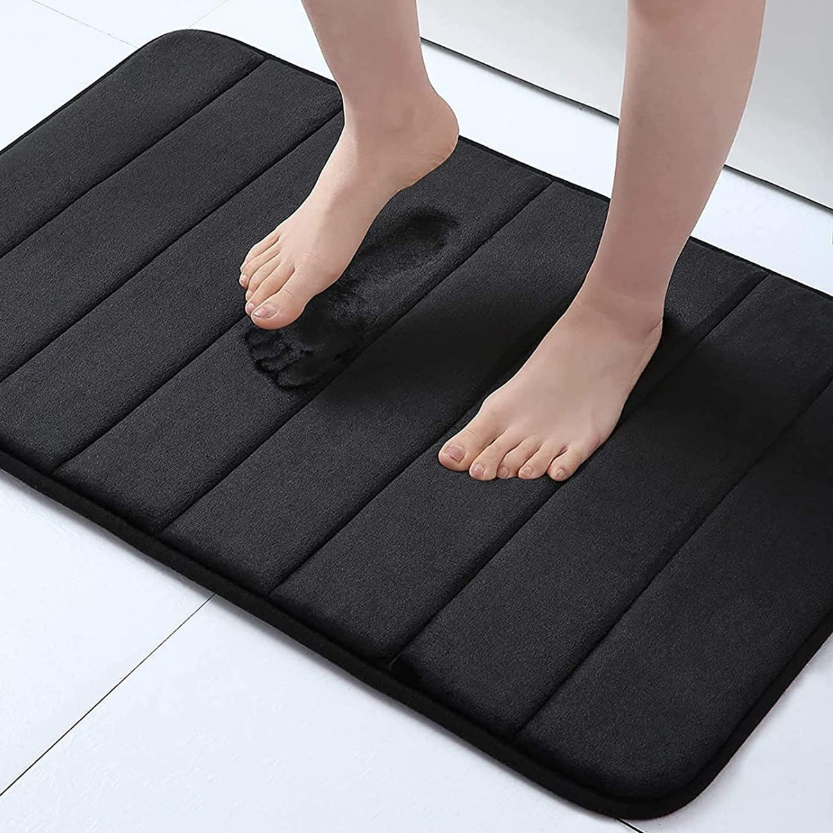Buganda Memory Foam Bath Mat Rug, 24'' X 16'', Ultra Soft And Non-Slip Bathroom Rugs, Water Absorbent And Machine Washable Bath