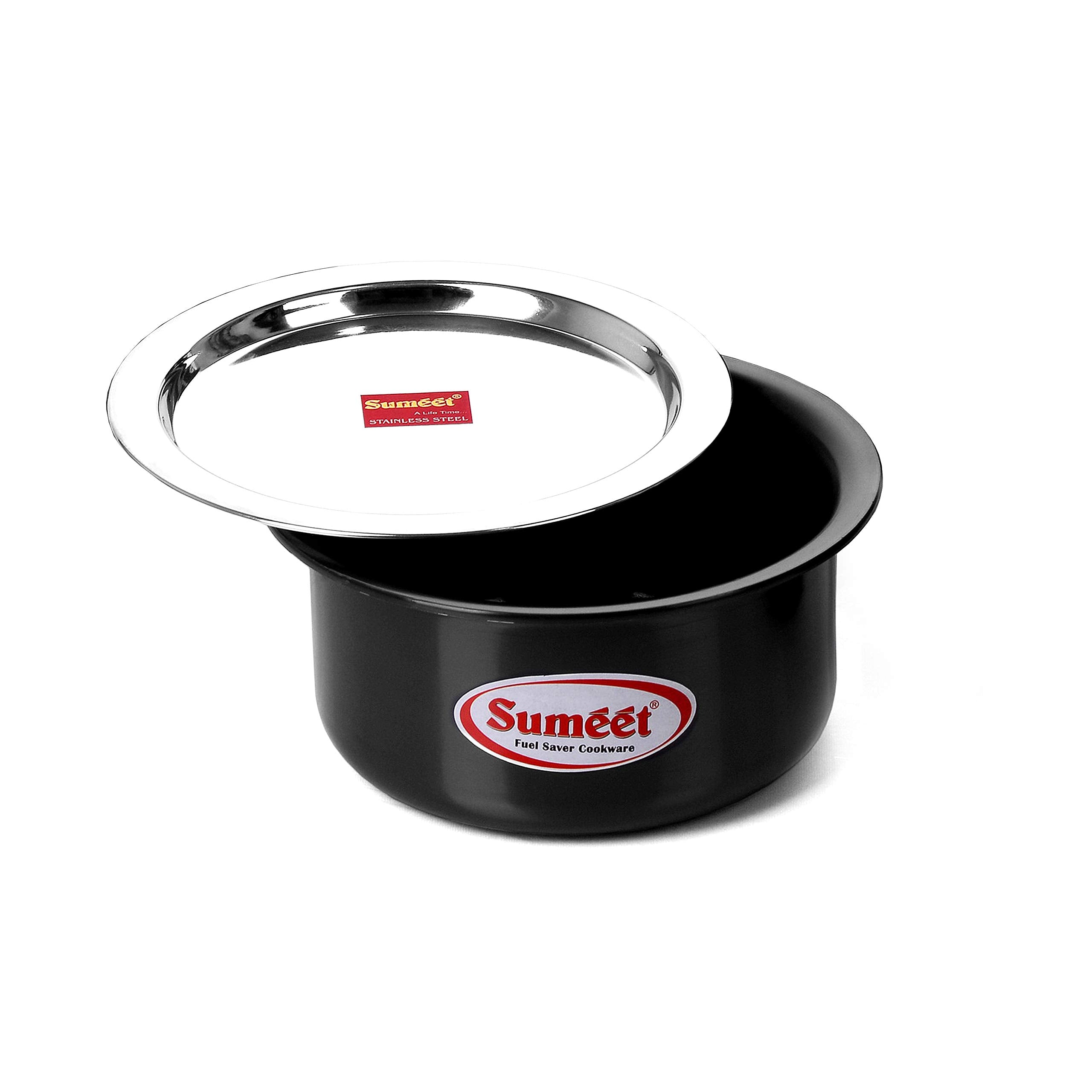 Sumeet Aluminium Tope with Lid | 4.25L Patila Cookware | HeavyDuty, NonStick, ScratchResistant, RustFree, DishwasherSafe (B