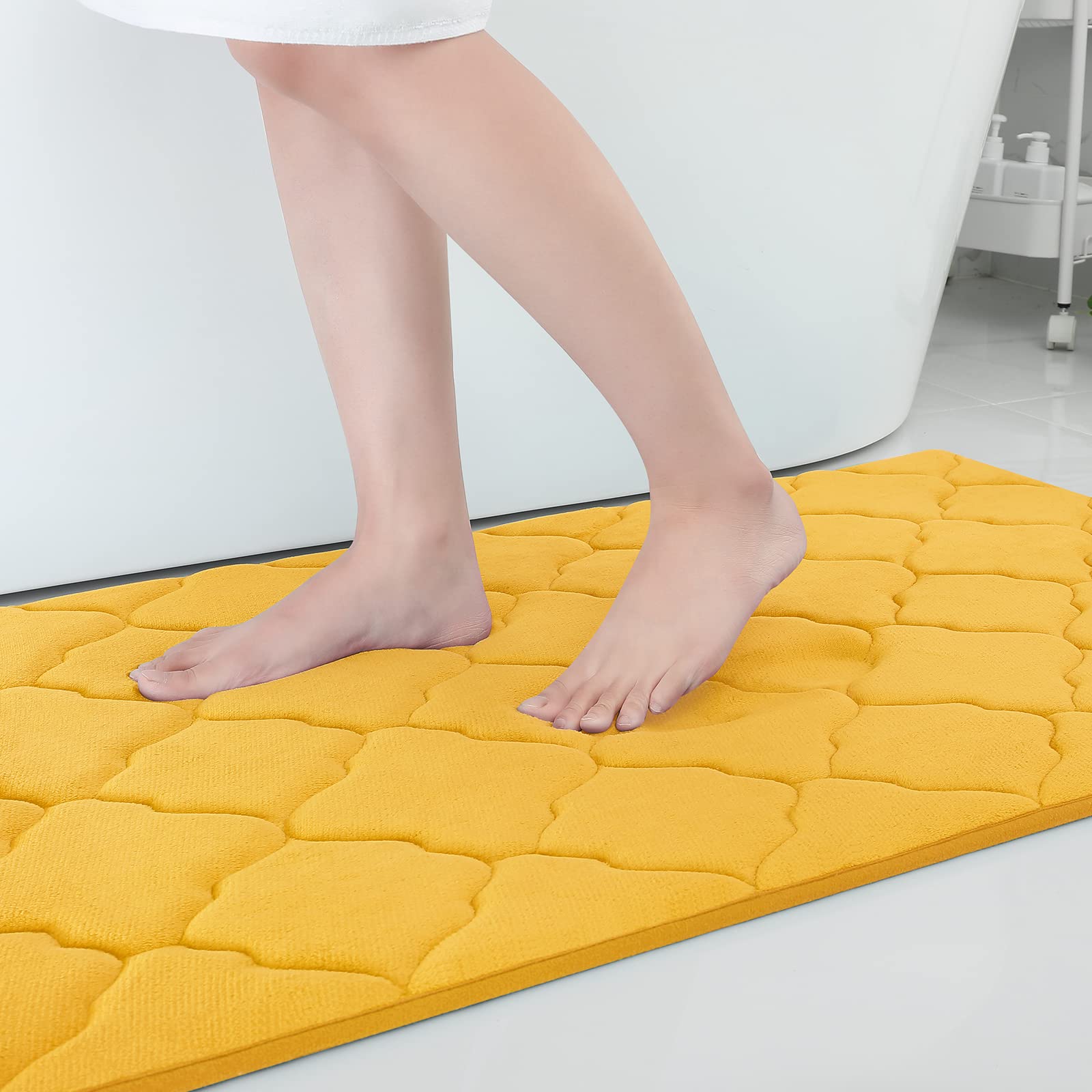 Olanly Memory Foam Bath Mat Rug 70X24, Ultra Soft Non Slip And Absorbent Bathroom Rug, Machine Wash Dry, Comfortable, Thick Bath