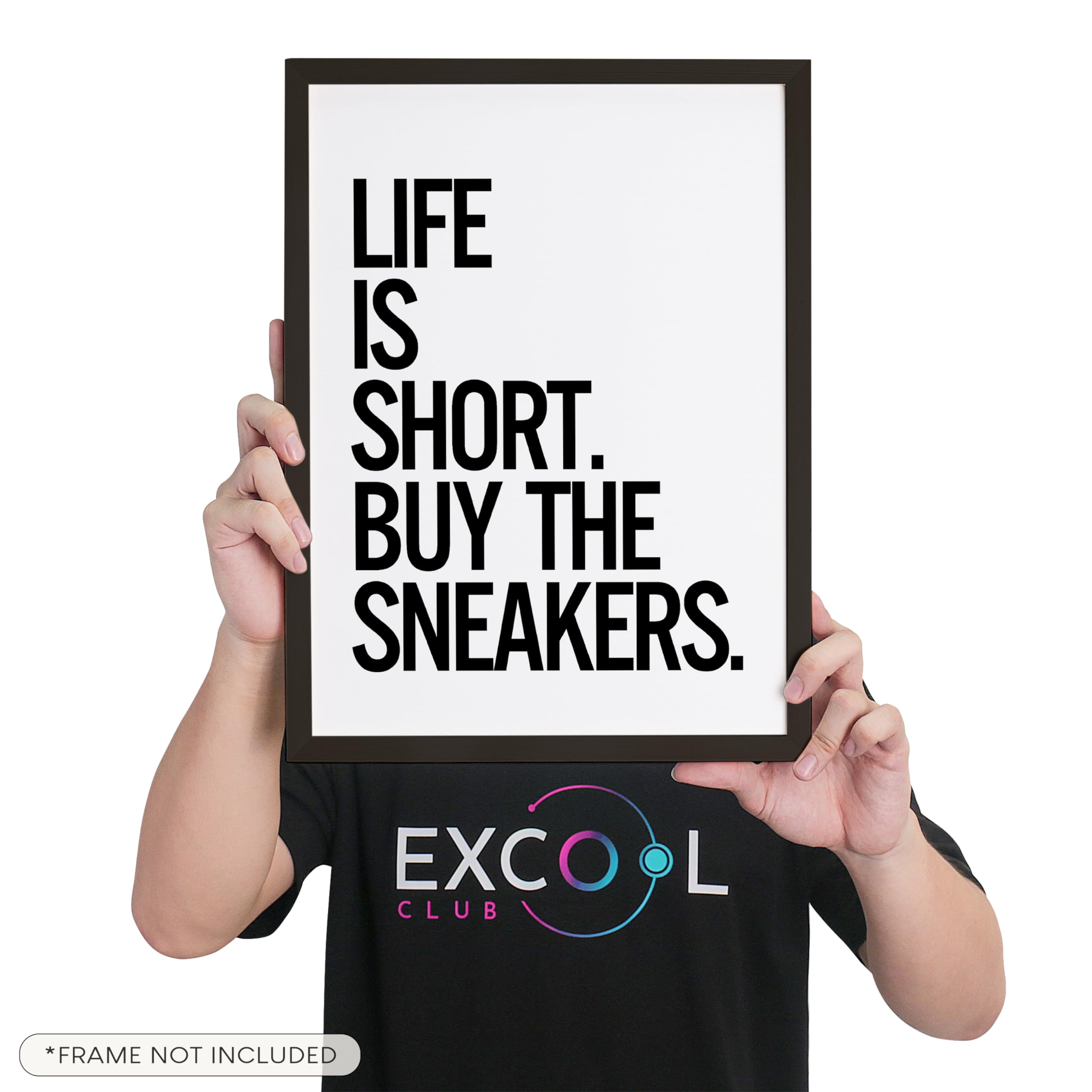 Excool Club Hypebeast Sneaker Poster - Sneakerhead Room Decor, Hypebeast Room Decor, Sneaker Head Things Wall Art, Cool Jordan S