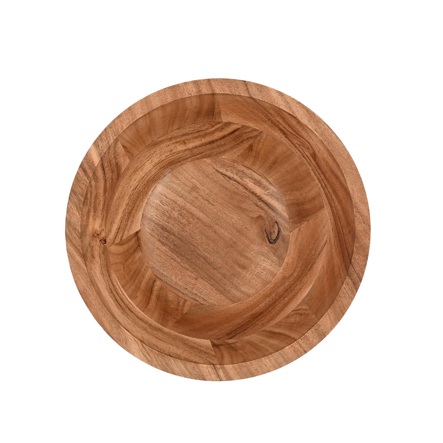 Samhita Acacia Wood Salad Bowl, Perfect For Salad, Vegetables Salad Bowl & Decorative Centerpiece Absolute Beautiful For Your Ki