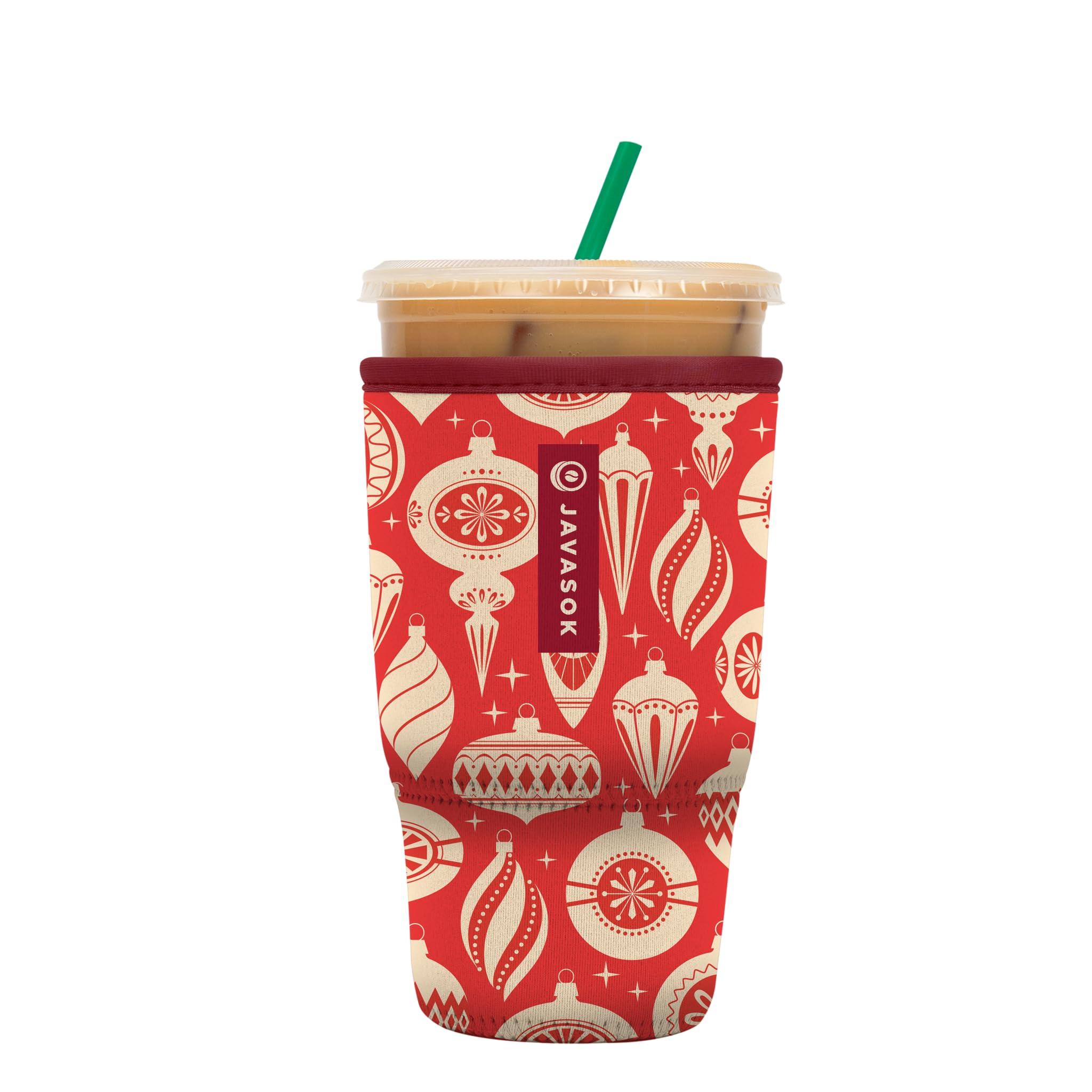 Sok It Java Sok Iced Coffee & Cold Soda Insulated Neoprene Cup Sleeve (Vintage Baubles, Large: 30-32oz)