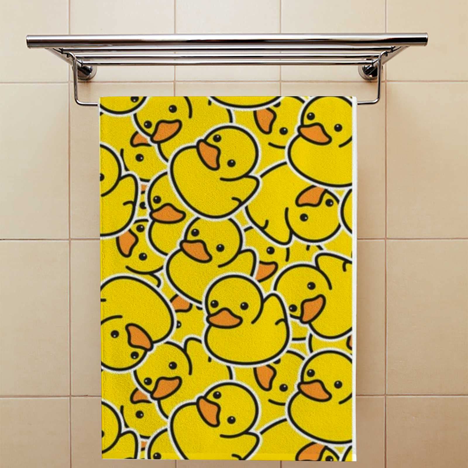 Zklzi Hand Towels 2 Pack Cartoon Cute Little Duck Yellow Towel For Bathroom Comfortable Skin-Friendly Spa Kitchen Hotel Bath Gym