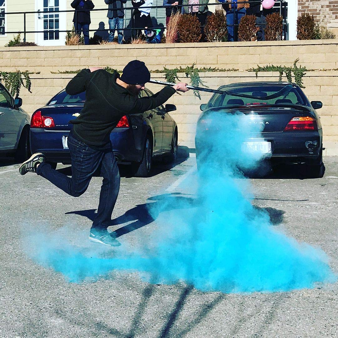 Gender Reveal Hockey Puck With Pink & Blue Powder | Ice Hockey Baby Reveal Party Supplies & Decorations Ideas For Babies Suprise