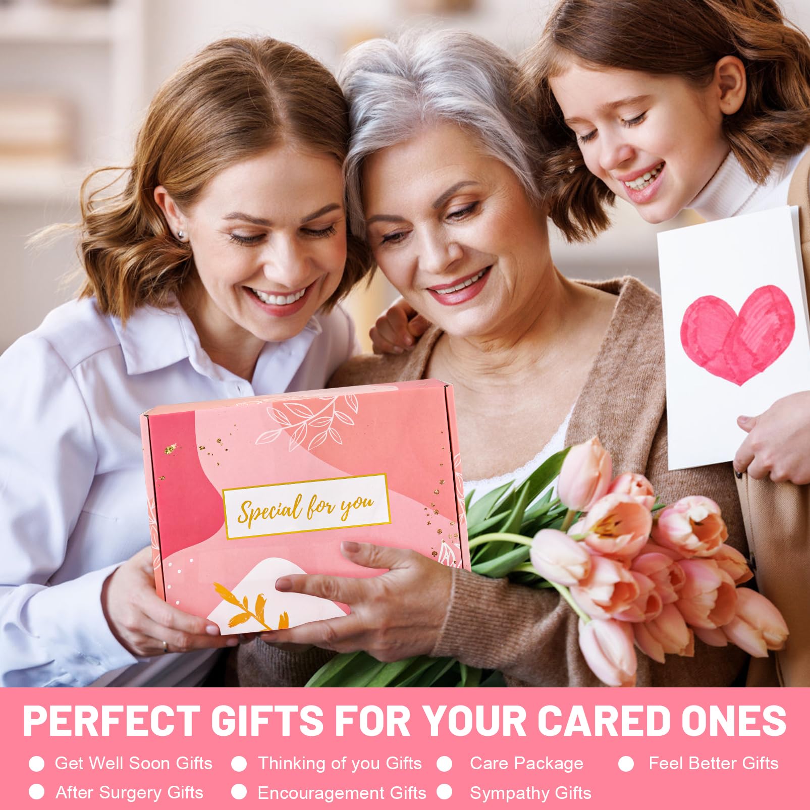 Get Well Soon Gifts For Women, Care Package Get Well Gift Basket For Sick Friends Surgery Recovery Gifts For Women Sunflower Gif