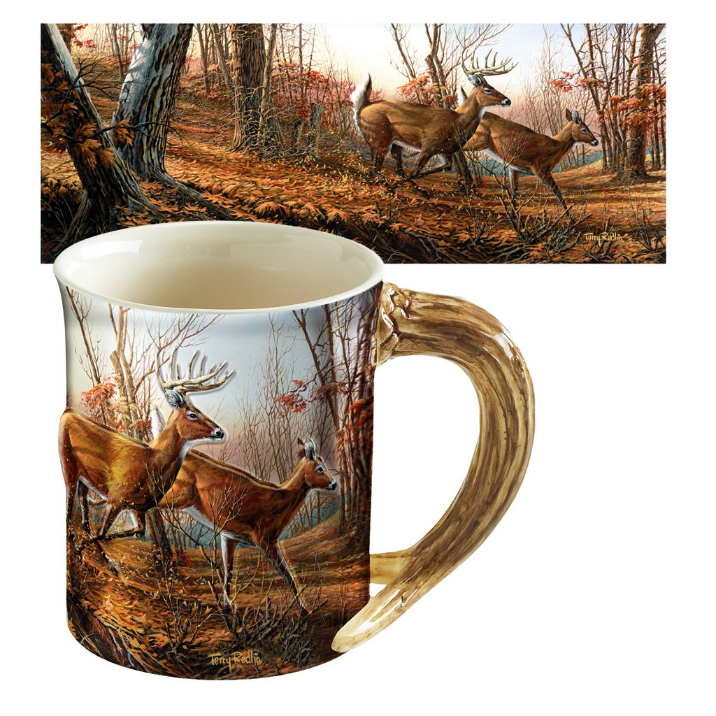 Autumn Run Sculpted Mug by Terry Redlin