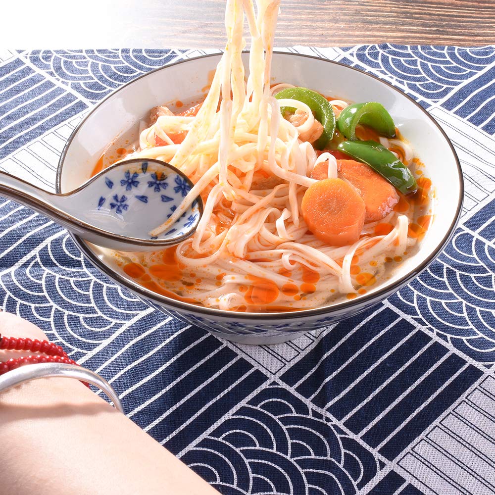 Cerficer Ramen Bowls Noodle Bowls Soup Bowls 7.5 Inch High Bowls For For Ramen Cereal Soup Pho Udon Asian Noodles Deep Noodle Se