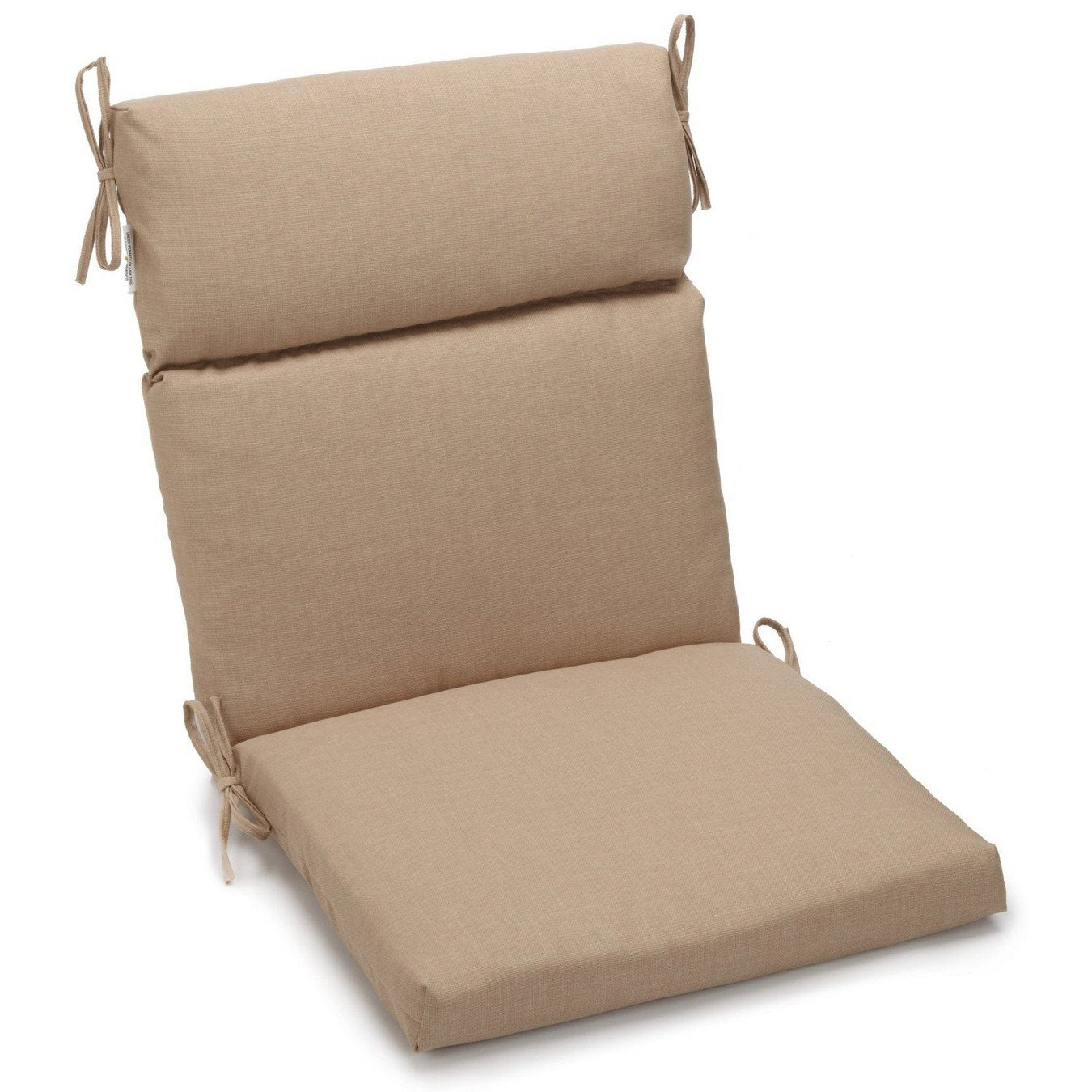 Blazing Needles Indoor/Outdoor Seat/Back Chair Cushion, 20 x 42, Sandstone
