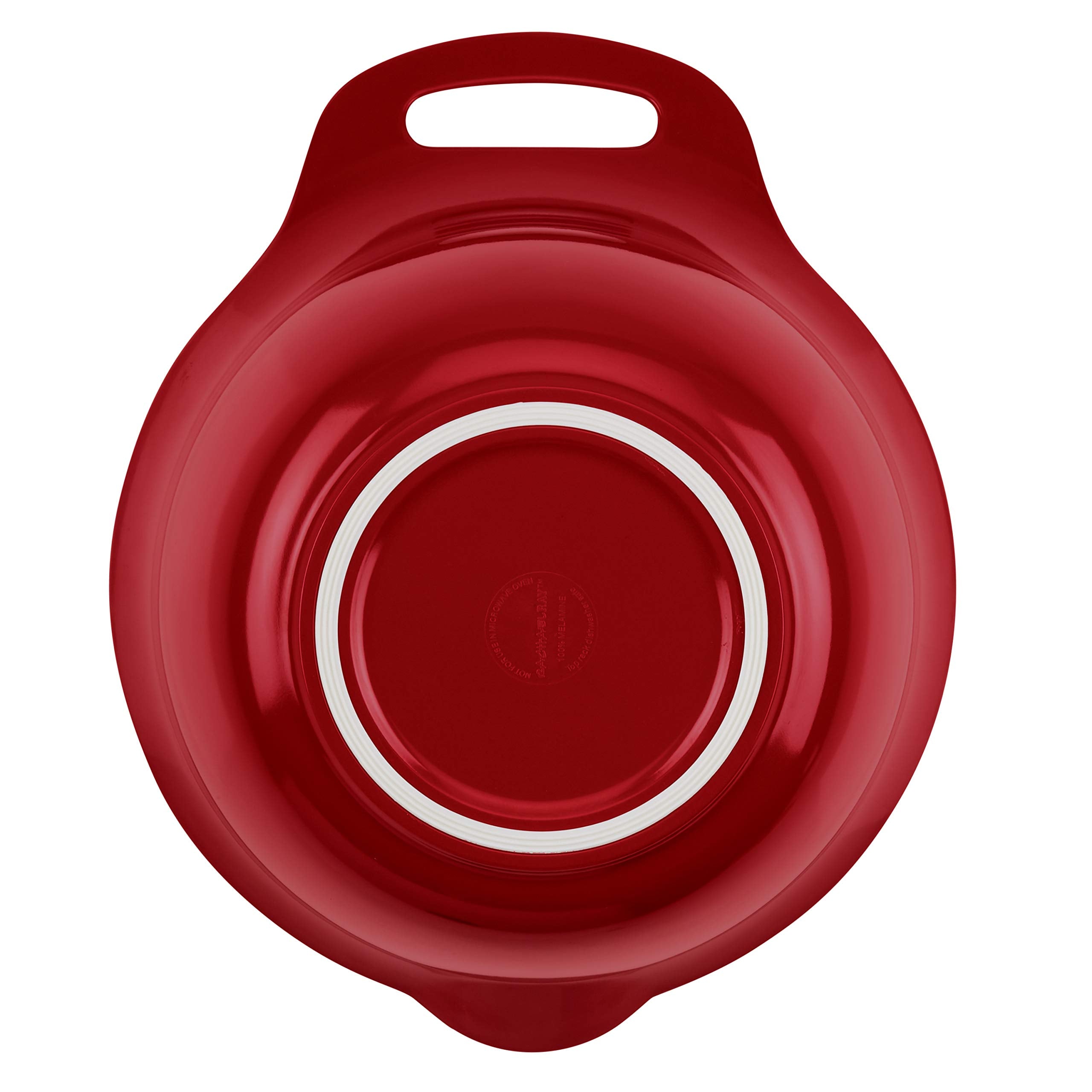 Rachael Ray Tools And Gadgets Nesting / Stackable Mixing Bowl Set With Pour Spouts And Handle - 2 And 3 Quarts, Red And Gray