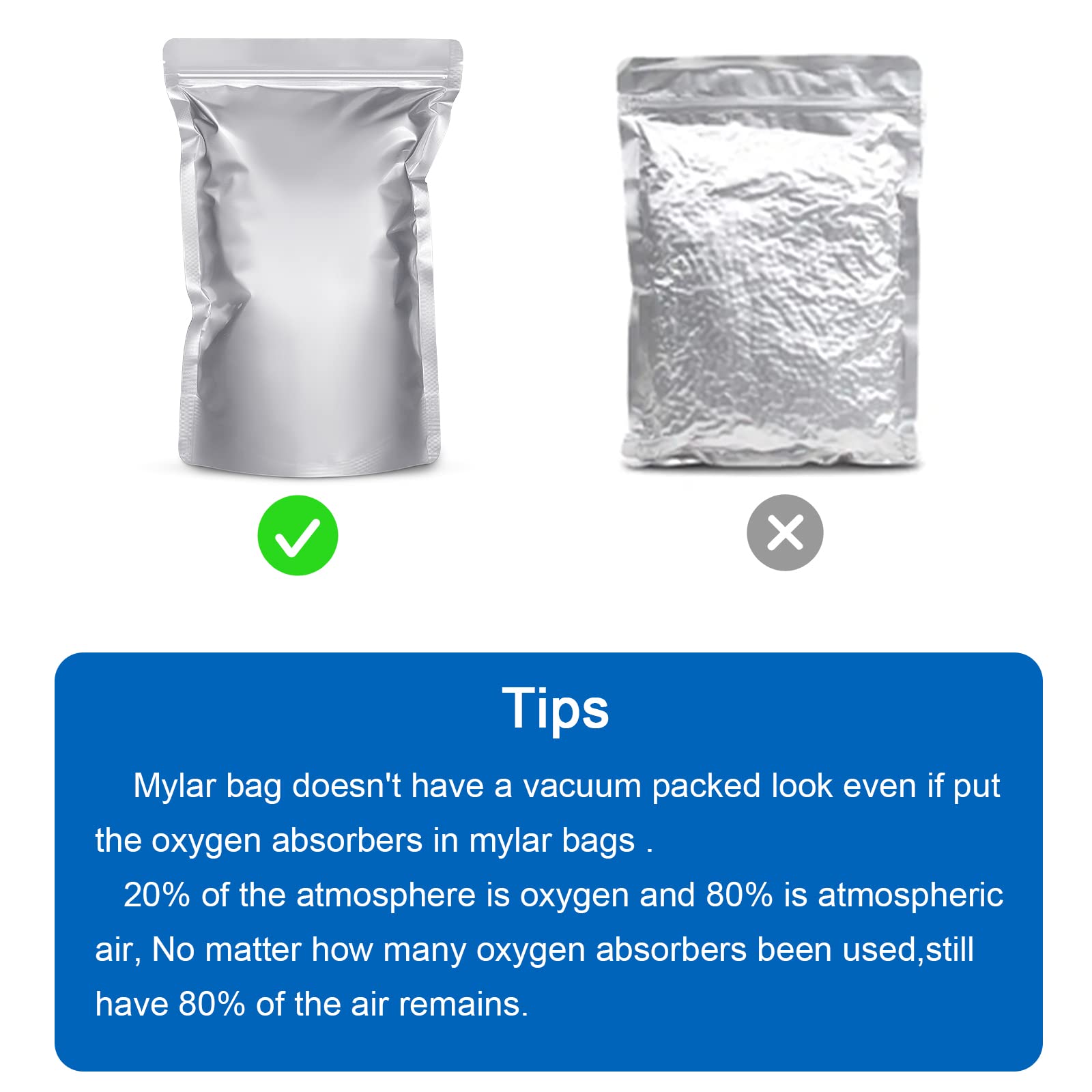 400cc Oxygen Absorbers for Food Storage - 100 Count (10x Packs of 10) - for Long Term Food Storage & Survival  Mylar Bags  Canning  Harvest Right Freeze Dryer  Dehydrated  and Preserved Foods