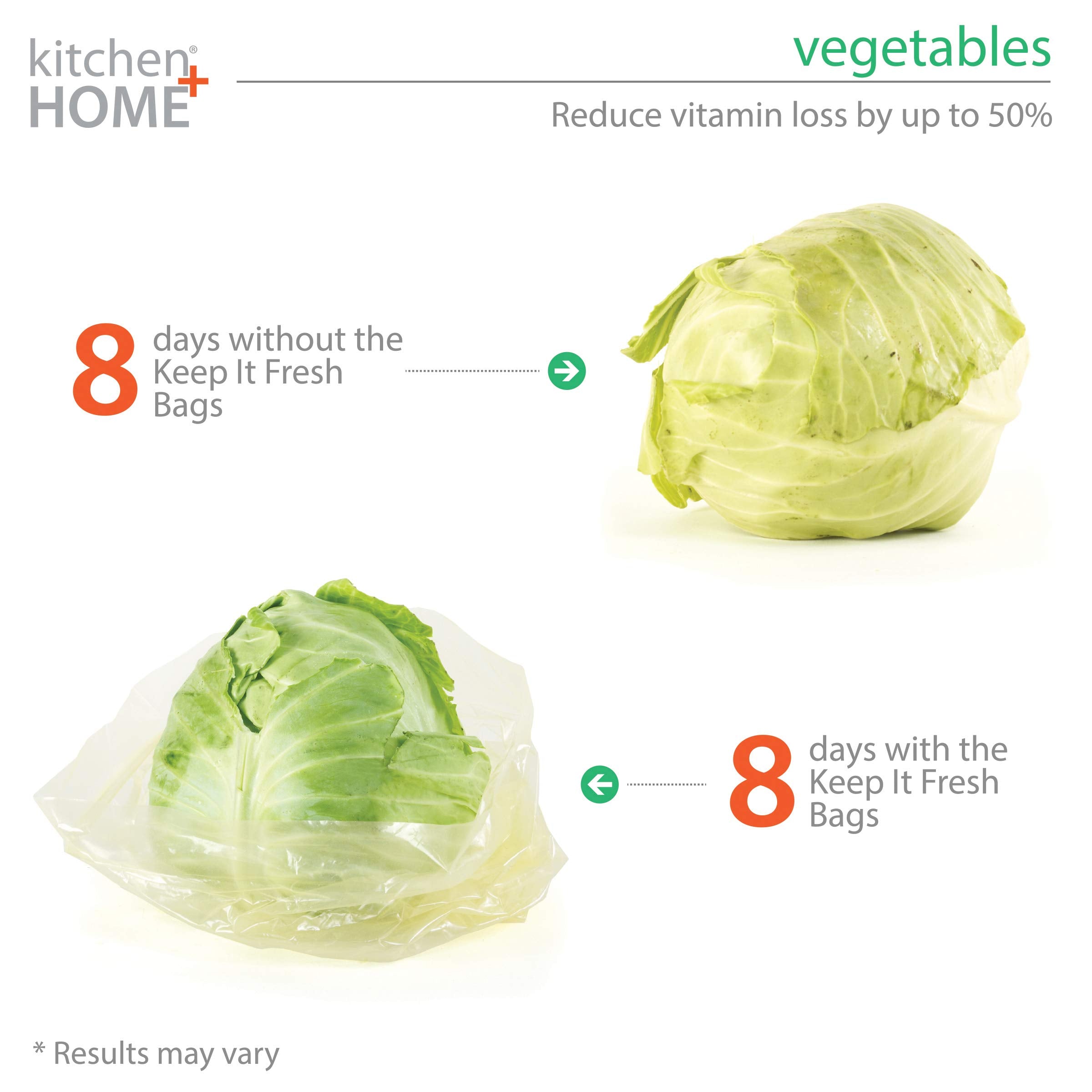 Keep It Fresh Produce Bags - 90 Reusable Bpa Free Freshness Green Bags & Twist Ties - Keeps Fruits, Veggies, And Flowers Fresher