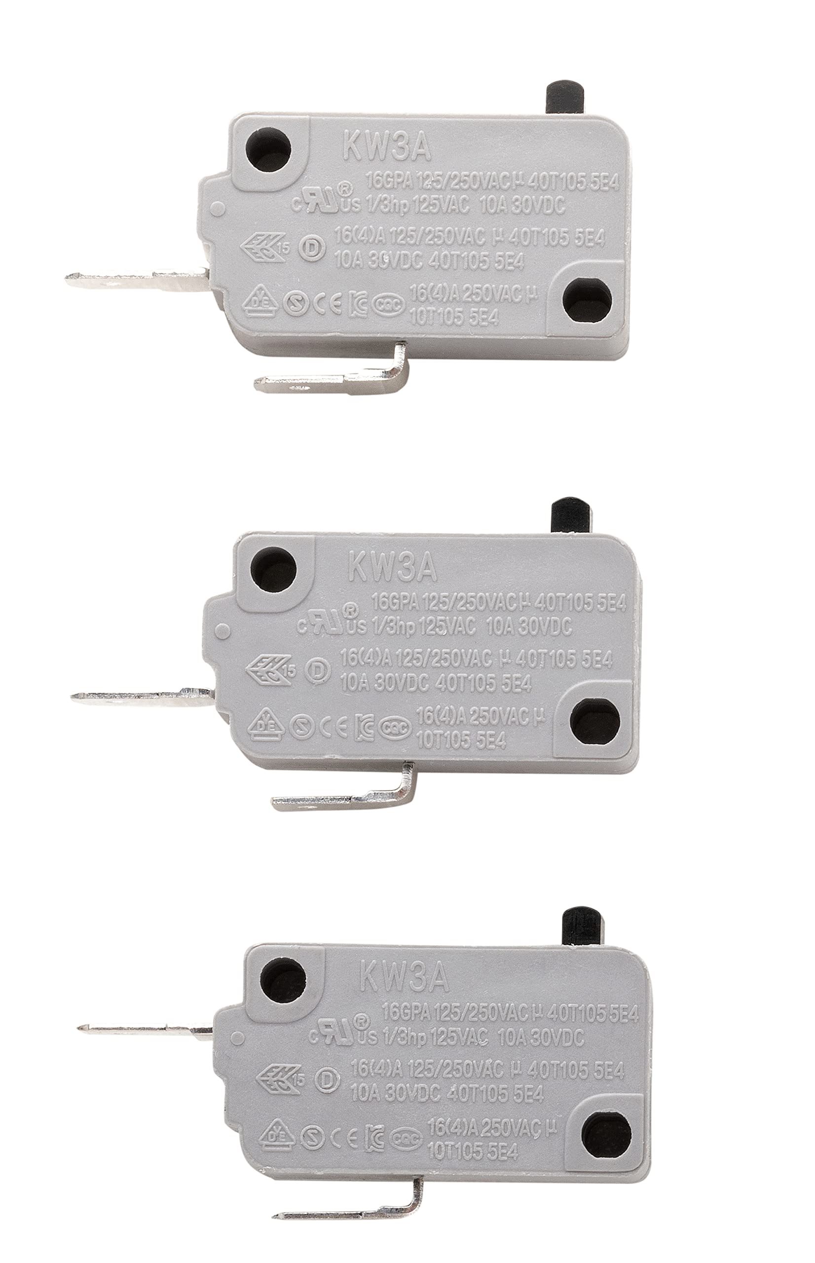 Kw3A Microwave Oven Door Switch 16A 125V/250V Door Interloc (2 Normally Open And 1 Normally Close)