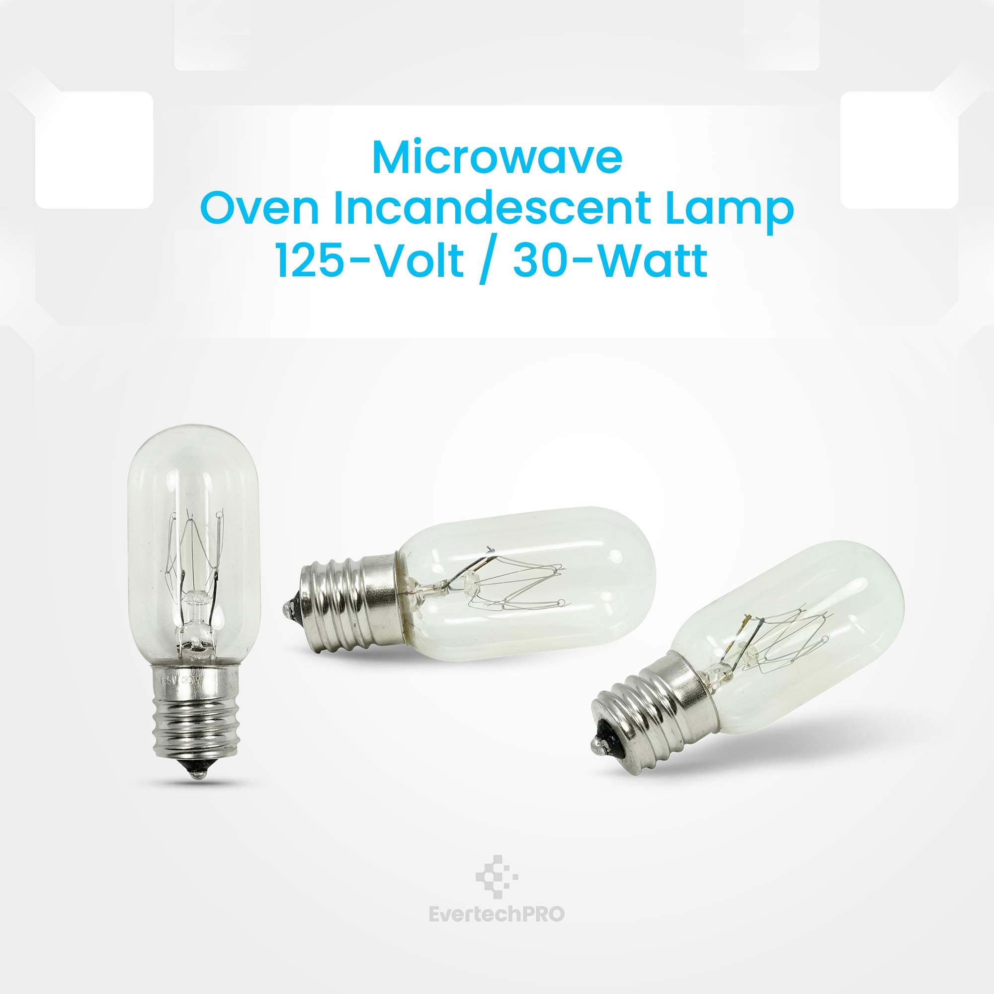 Evertechpro 5304464090 Lamp Replacement For Frigidaire Microwave 5304461116 1381117 Ah1993457 Ea1993457 Ps1993457