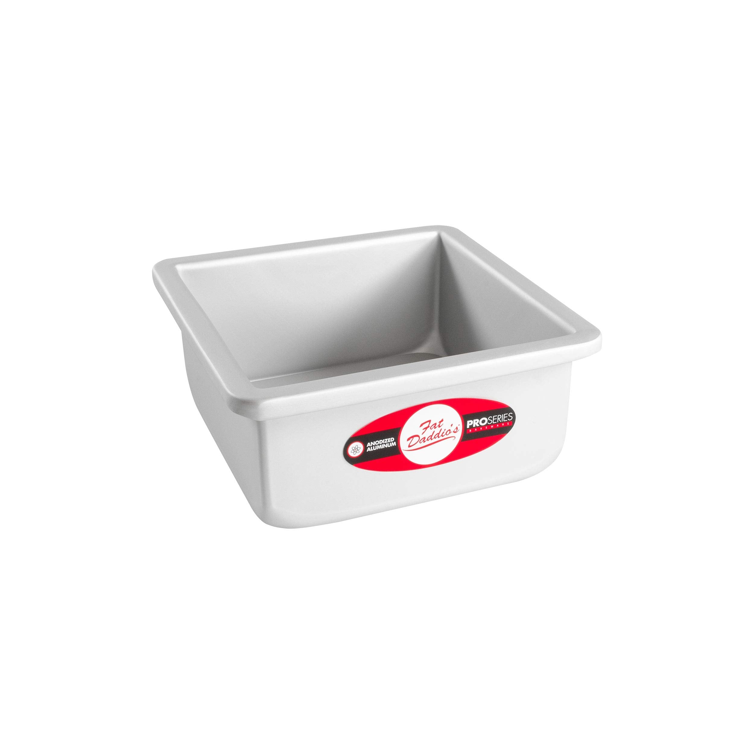 Fat Daddio'S Psqcc-663 Removable Bottom Square Cake Pan, 6 X 6 X 3 Inch, Silver