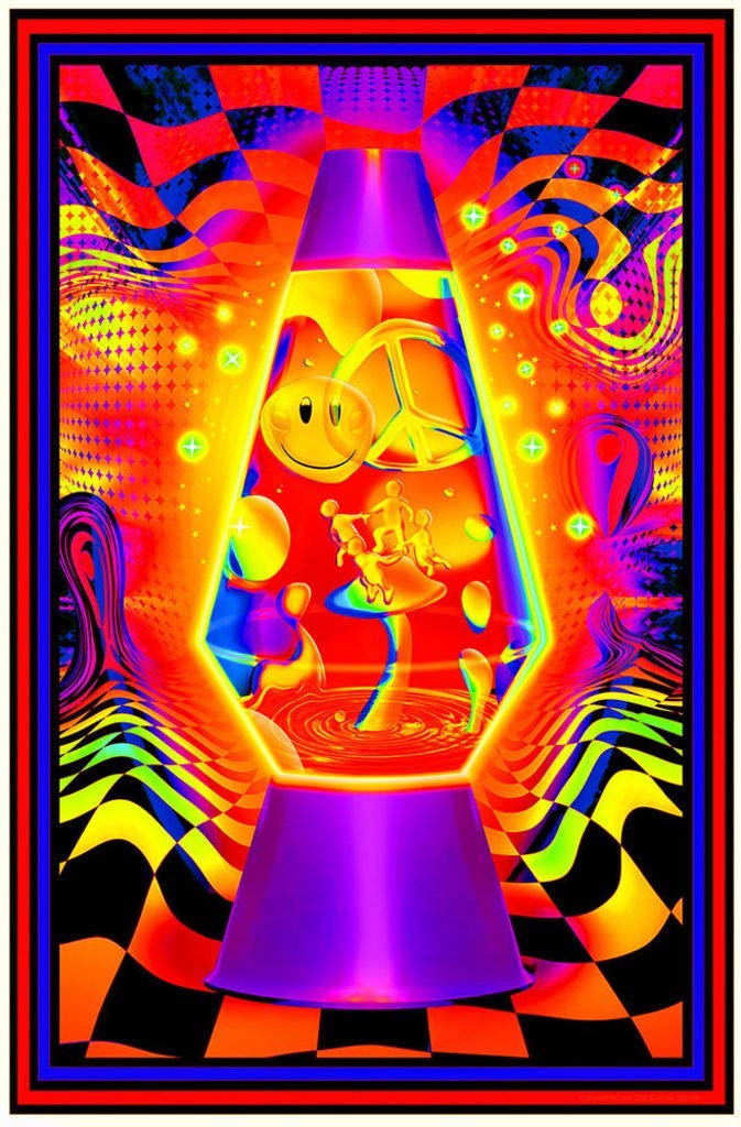 Studio B Lava Flow - Non-Flocked Laminated Blacklight Poster - 24.5'' X 36.5''