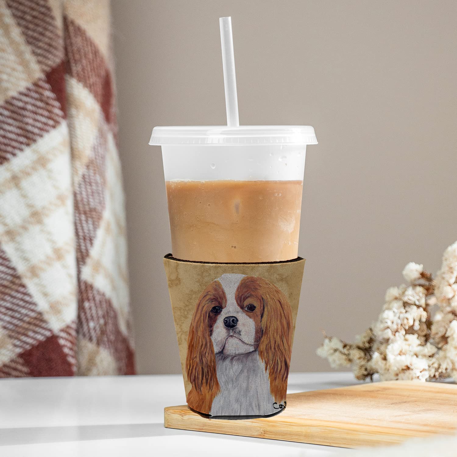 Cavalier Spaniel Red Solo Cup Beverage Insulator Hugger