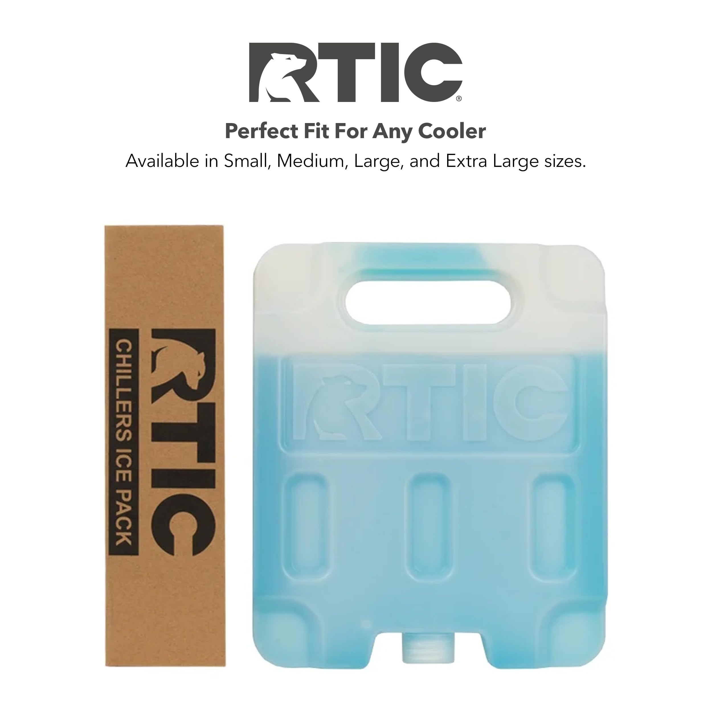 Rtic Refreezable Reusable Cooler Ice Packs Cold Ice Chest Pack Long-Lasting With Break-Resistant Design, For Food And Drink, Per