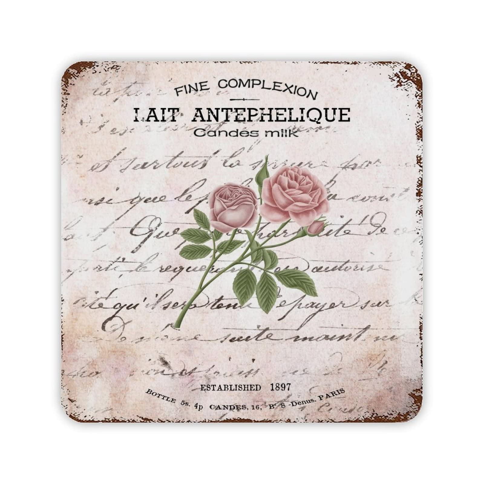 French Bouquet Pink Quote Retro Tin Sign Metal Tin Sign Metal Tin Retro Sign Vintage Flowers Art Print Vintage Art Poster Plaque
