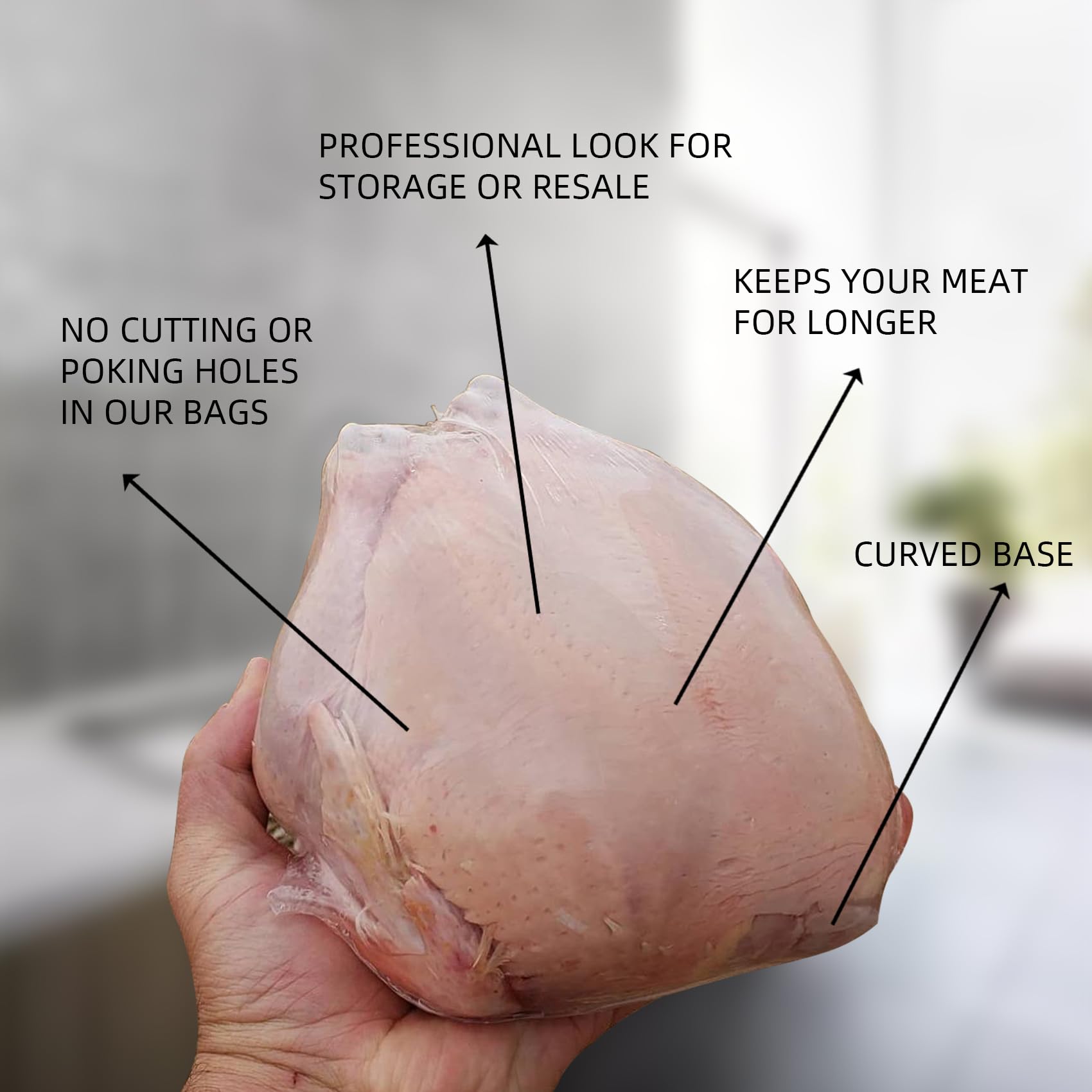 Morepack Poultry Shrink Bags,100 Pcs 13X18 Chicken Bags Heat Shrink Poultry Bags For Freezer