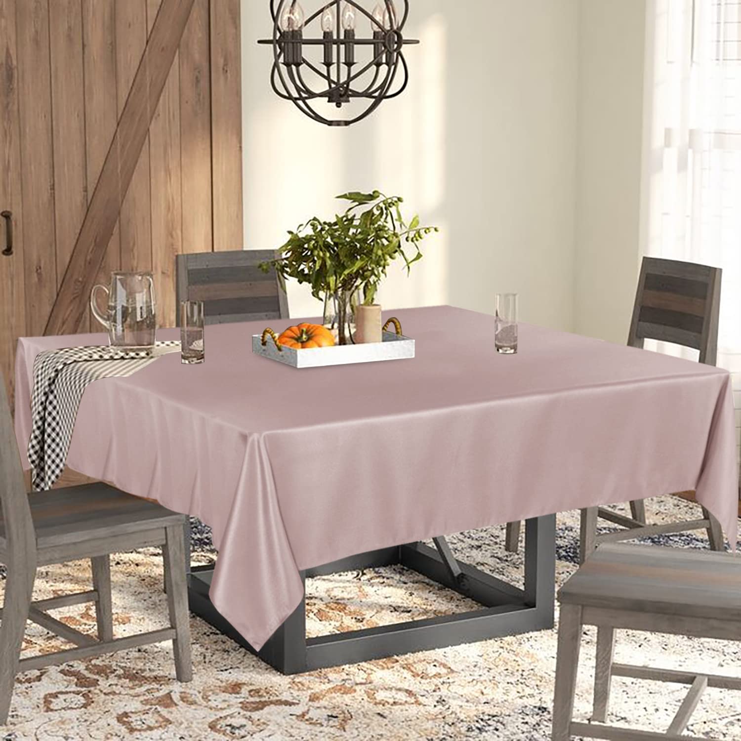 Fitable Rectangle Tablecloth 54X108 Inch Tablecloth Stain And Wrinkle Resistant Washable Polyester Table Cloth, Decorative Fabri
