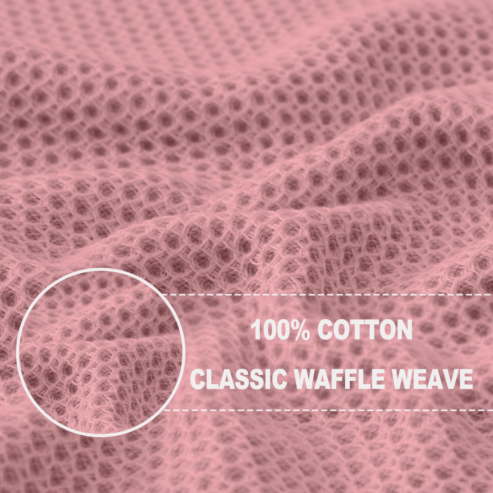 Homaxy 100% Cotton Waffle Weave Kitchen Dish Cloths, Ultra Soft Absorbent Quick Drying Dish Towels, 12 x 12 Inches, 12-Pack, Dri