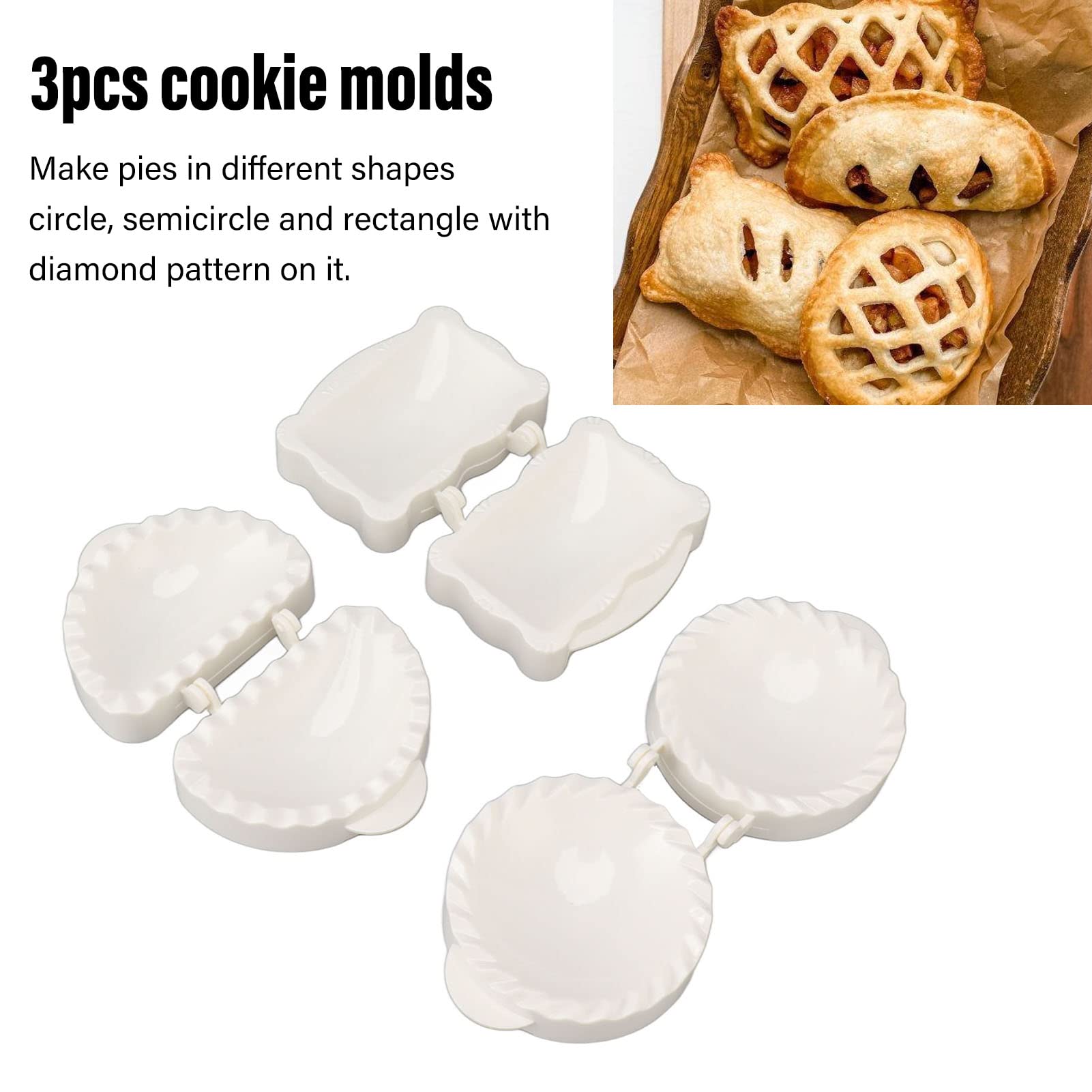 Mini Hand Pie Pie Bakeware Holiday Halloween Baking Presser Cutter For Shapes Maker Christmas For Kit Pie Pans