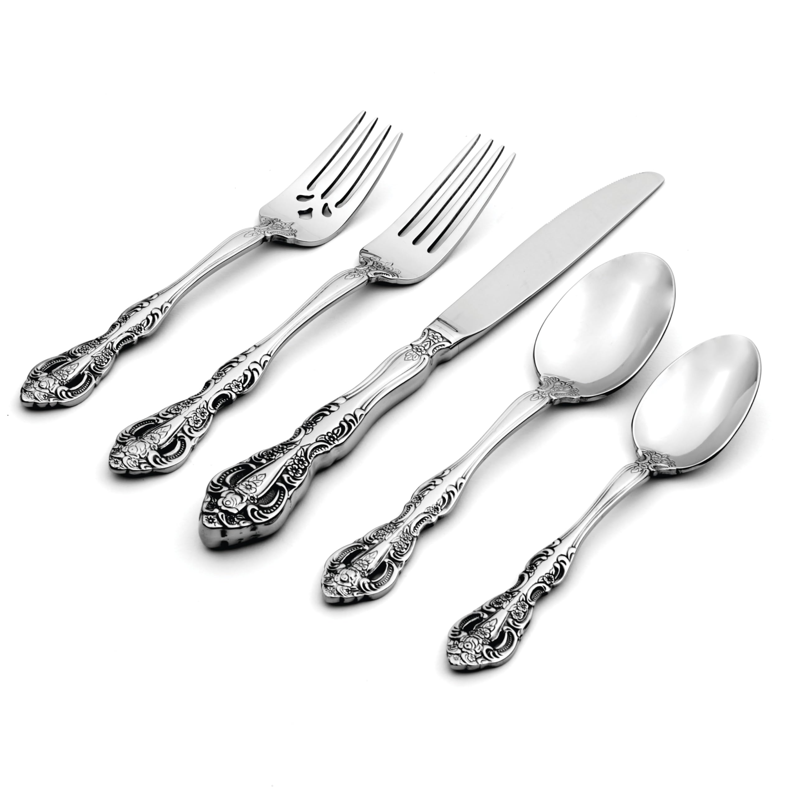 Oneida Michelangelo 45 Piece Fine Flatware Set, Service For 8, 18/10 Stainless Steel