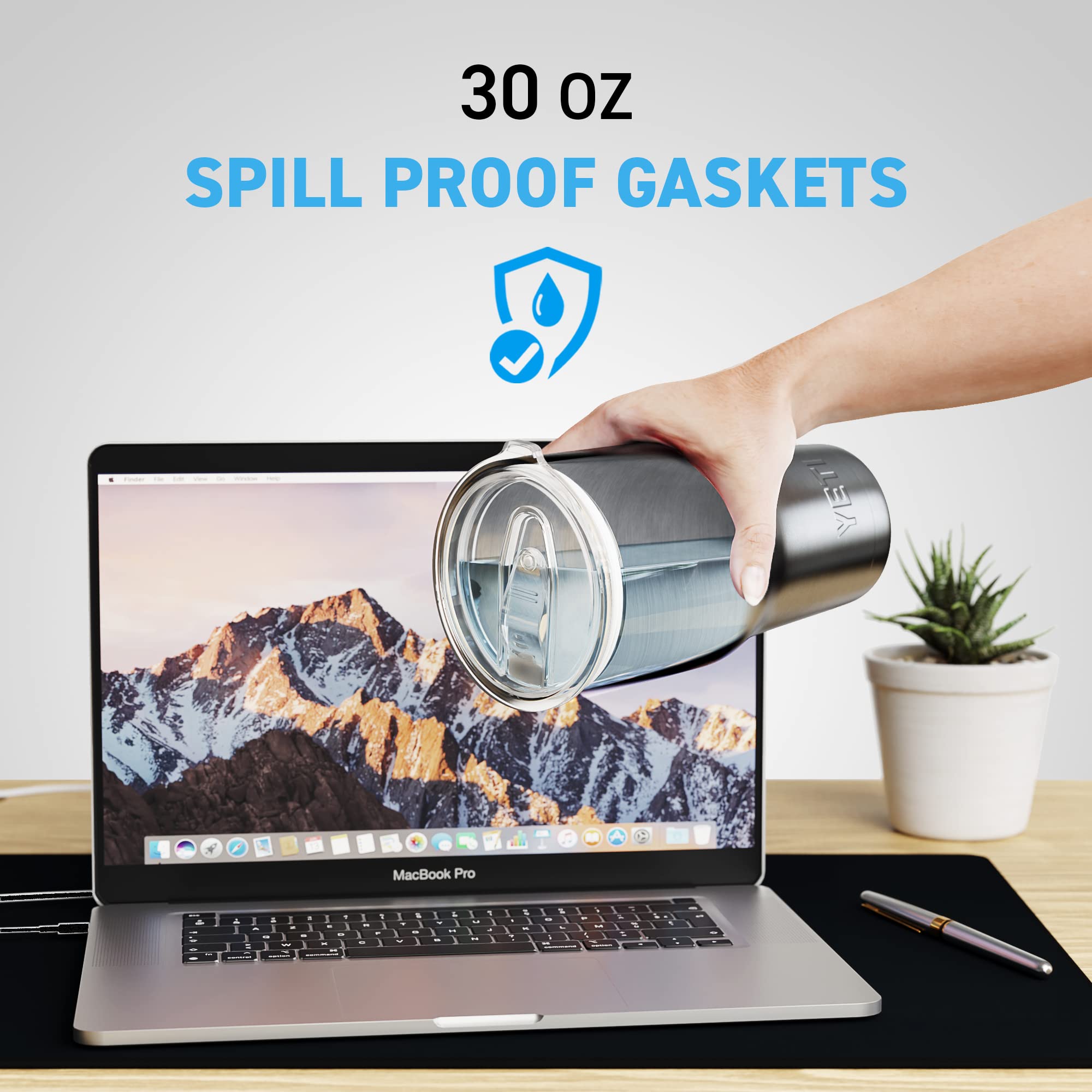 Pack Of 3, 30 Oz Replacement Rubber Lid Ring, 3.7 Inch Diameter - Gasket Seals, Lid For Insulated Stainless Steel Tumblers, Cups