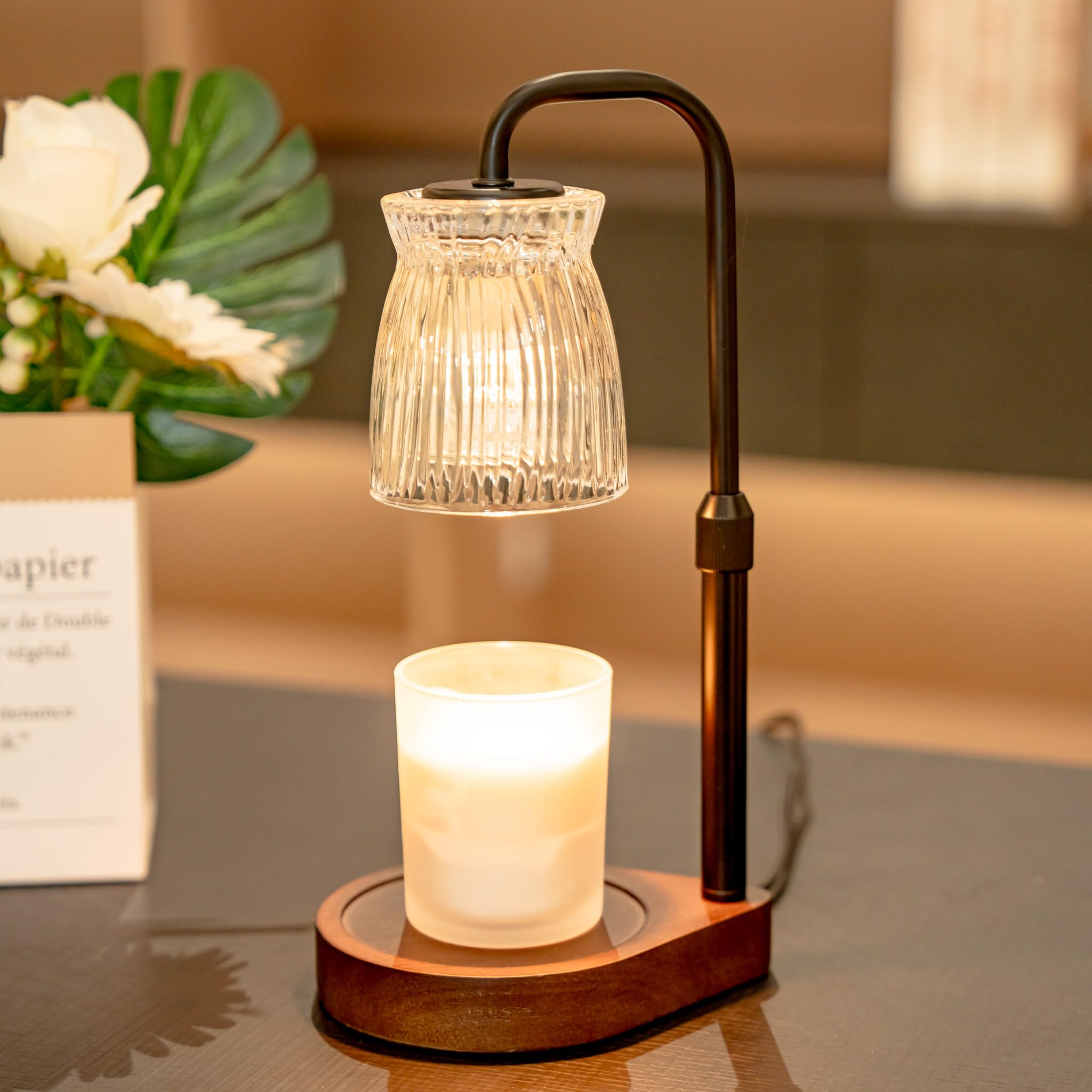 Shering Candle Warmer Lamp with Timer Dimmable, Gift Box, Gifts for Her, Birthday Gifts for Women, House Warming Gift New Home D