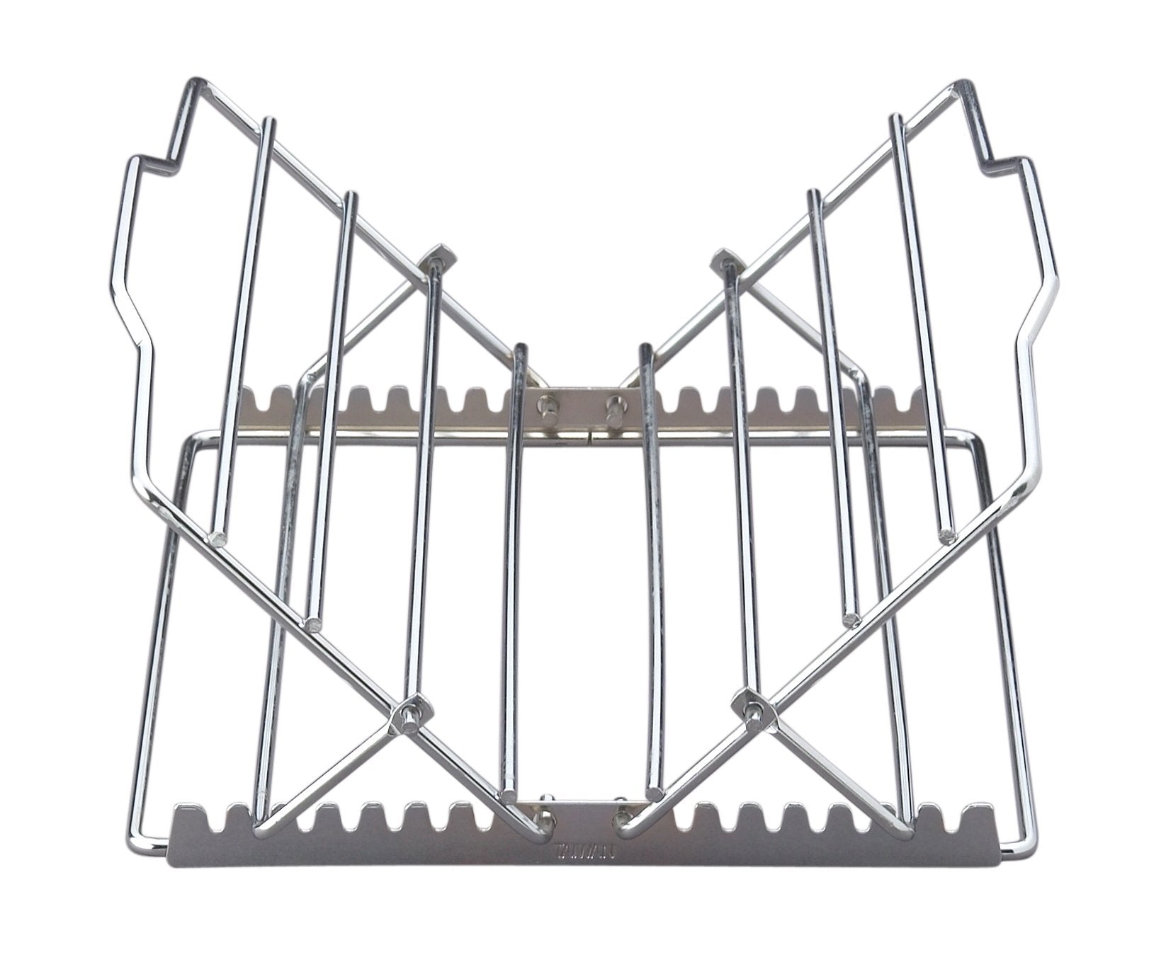 HIC Kitchen Adjustable Metal Roasting Rack, 11.25" x 10.625", Silver, Model 43182