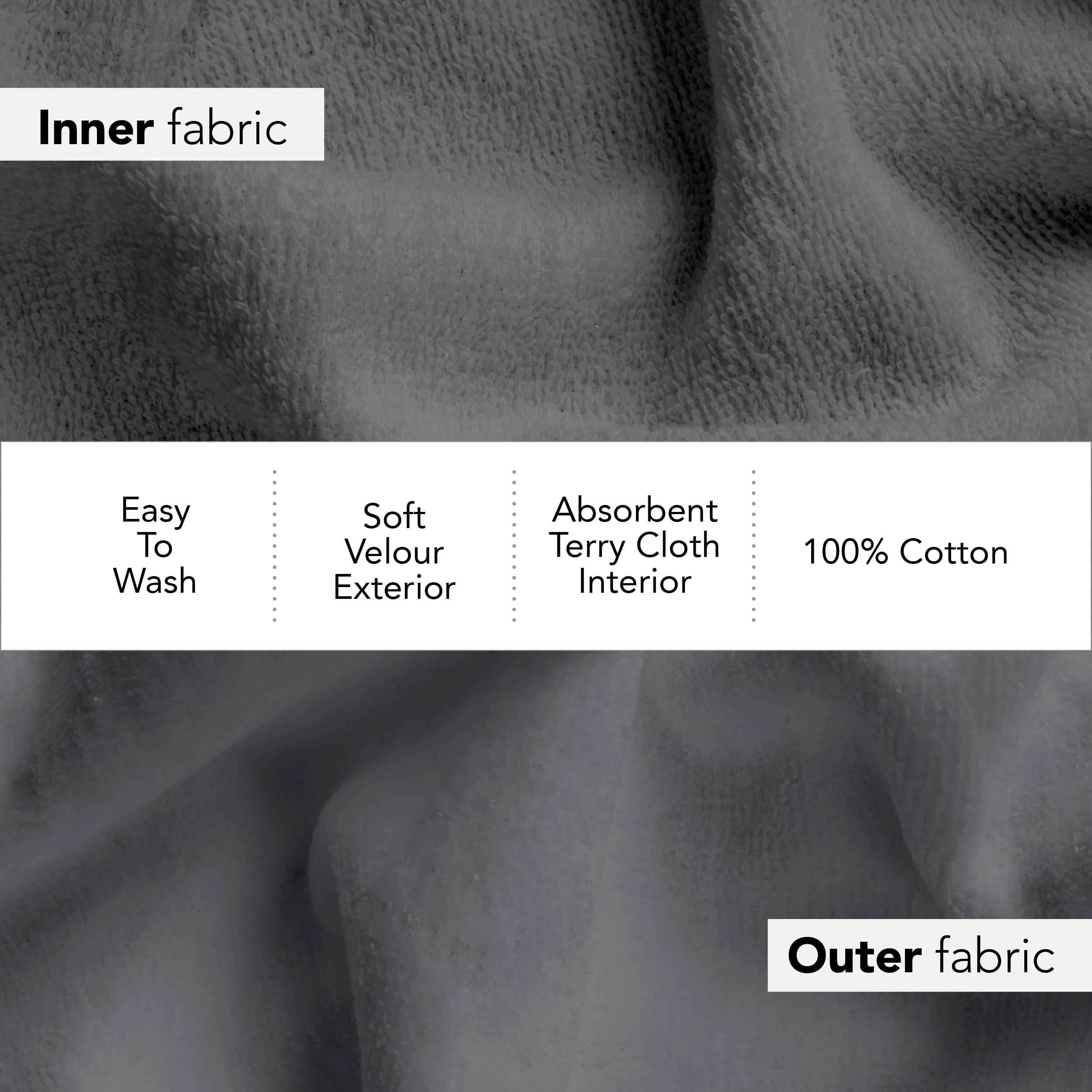 Boca Terry Womens Spa Wrap - 100% Cotton Spa, Shower, Bath And Gym Towel W Snaps, Towel Wrap For Women, Grey, Medium/Large