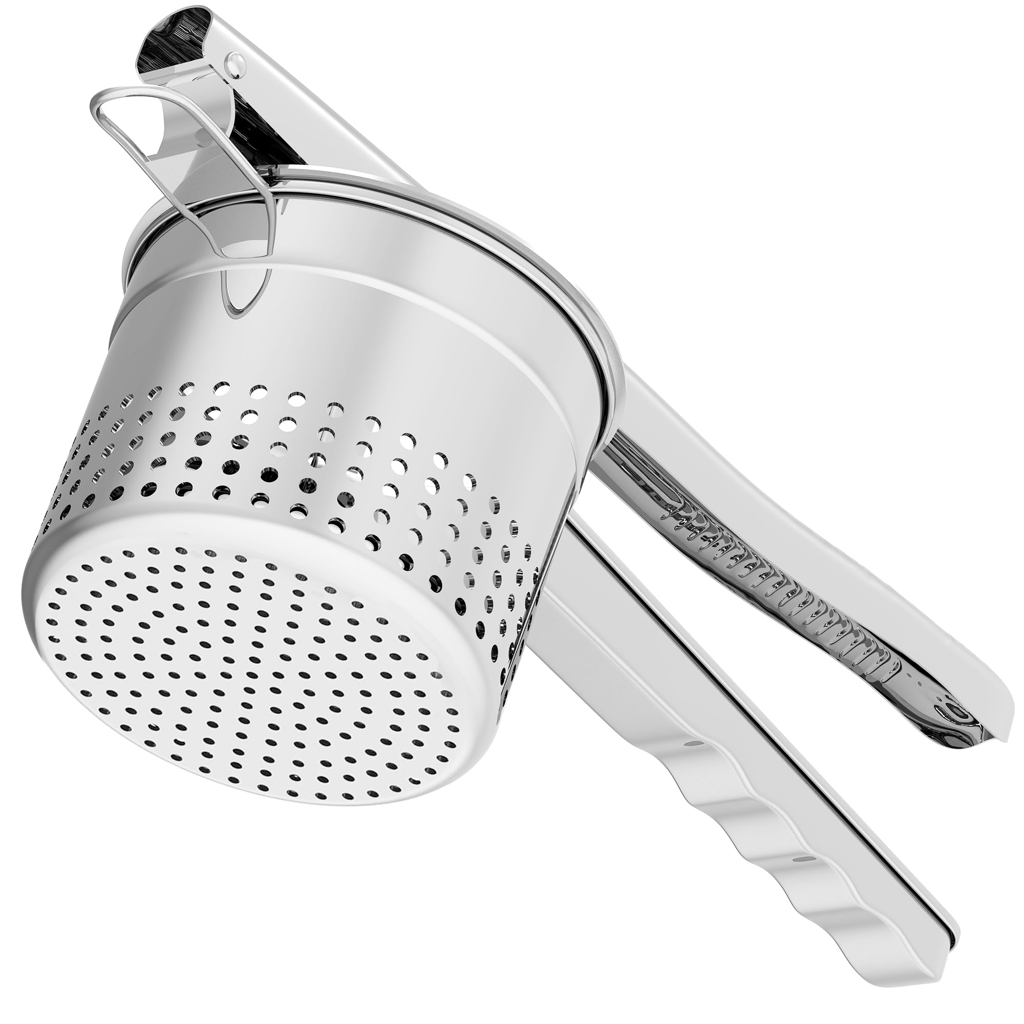 Glotika Large 15Oz Potato Ricer Masher, Heavy Duty Stainless Steel Potato Masher With Ergonomic Handle, Masher And Ricer Kitchen