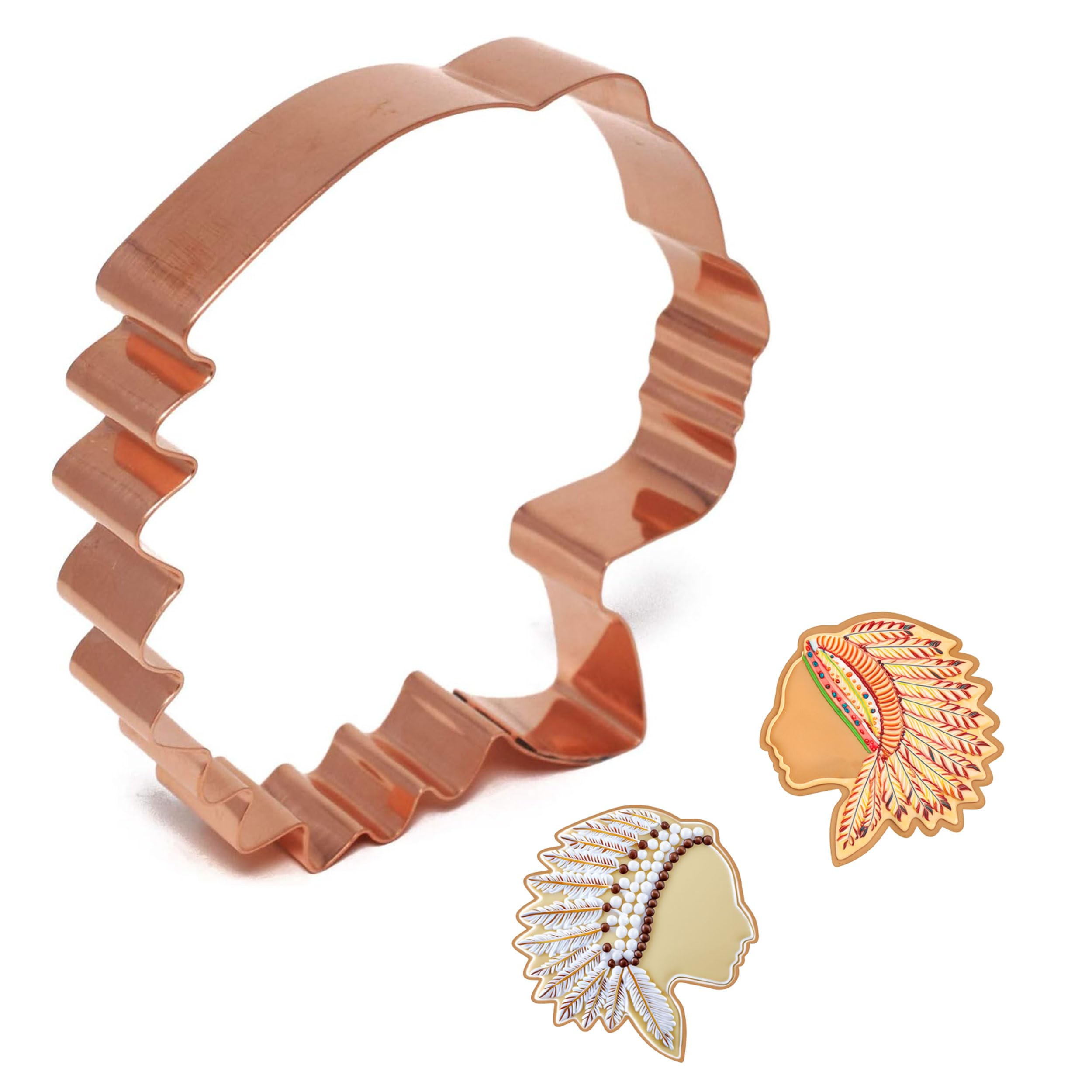 4 Inch Indian Headdress Cookie Cutter