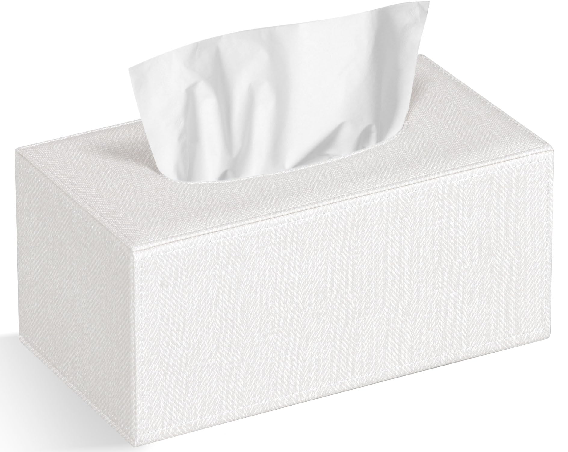 Colylan Tissue Box Cover Rectangular Tissue Box Holder For Bathroom (Beige)