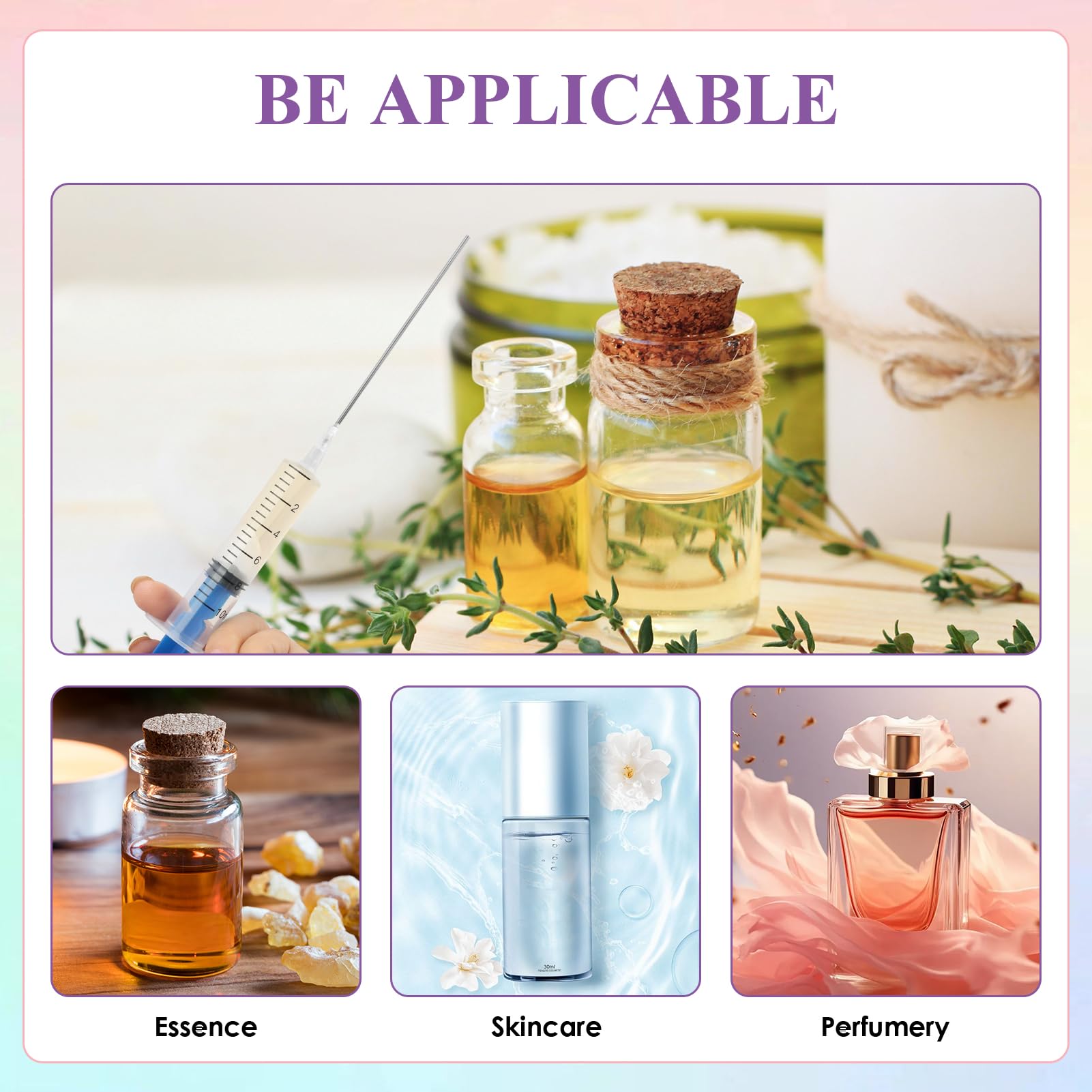 Wxs-Chall 6 Pack-10Ml Plastic Perfume Syringe Extracto Decanter Kit With Blunt Stainless Needle Tip, Suitable For Perfume?Ink?Pe