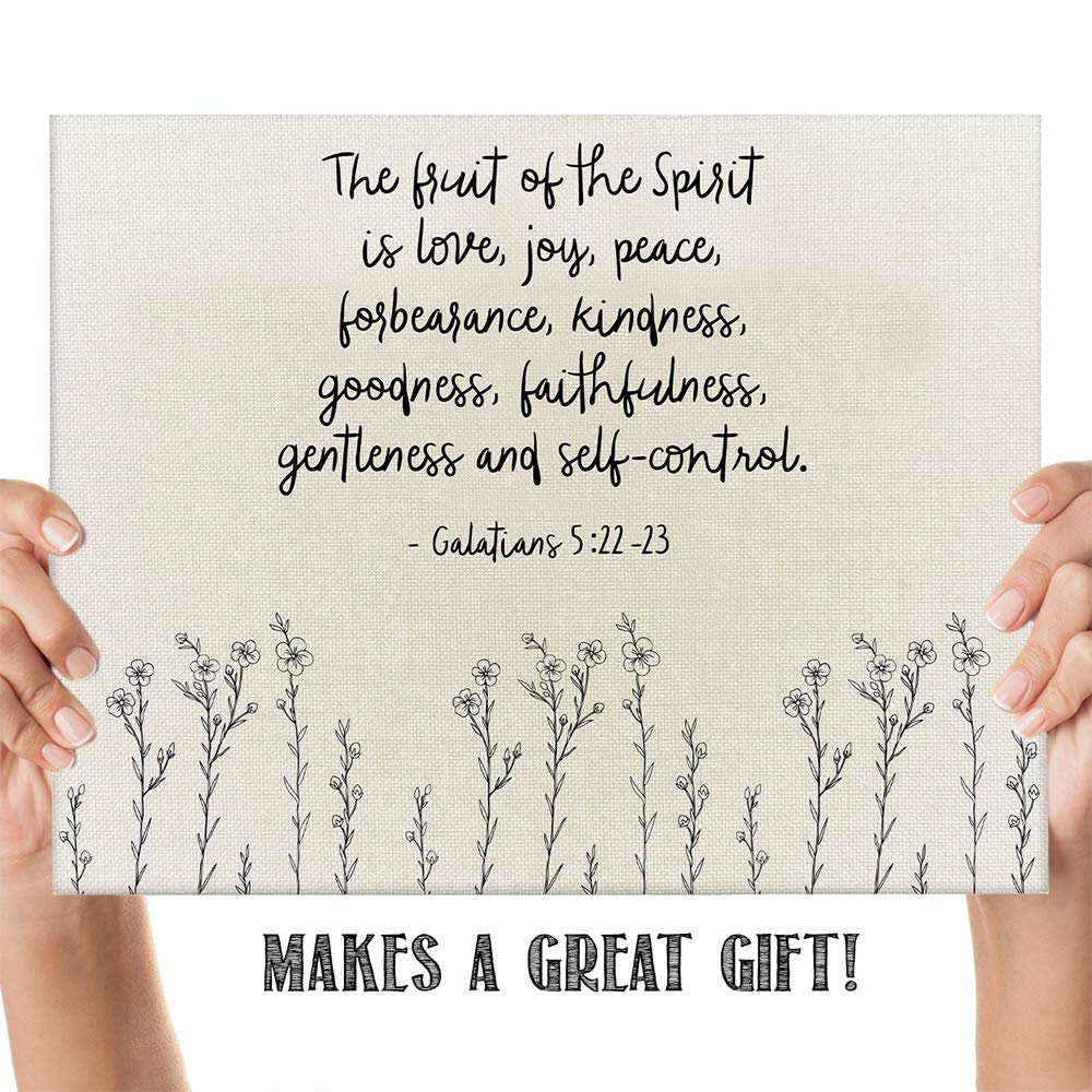Tj Originals Galatians 5:22-23'' The Fruit Of The Spirit Is. Bible Verse Wall Print- Unframed 11 X 14 Sepia Print - Inspirationa