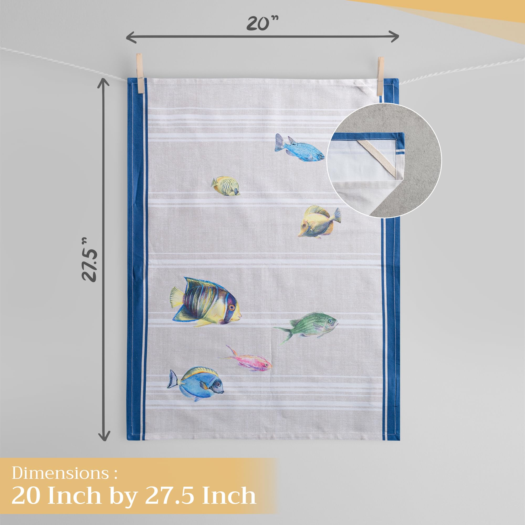 Maison D' Hermine Dish Cloth 100% Cotton Kitchen Towel Absorbent, Multi-Purpose Tea Towel For Gifts, Home, Wedding, Restaurant,