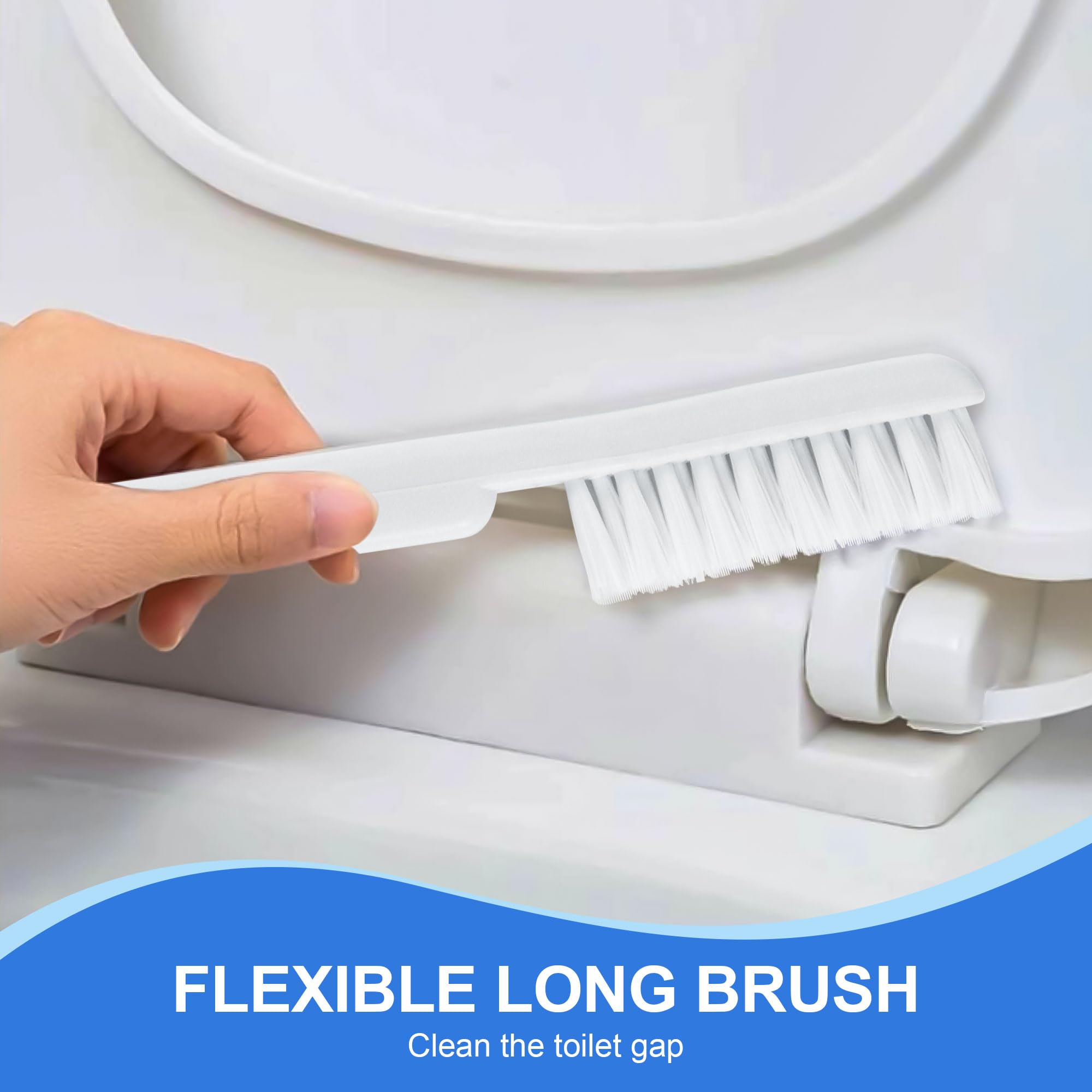 Silkyhose Toilet Brush And Plunger, 3 In 1 Toilet Bowl Brush And Holder With Crevice Cleaning Brush Wall Mounted Household Bathr