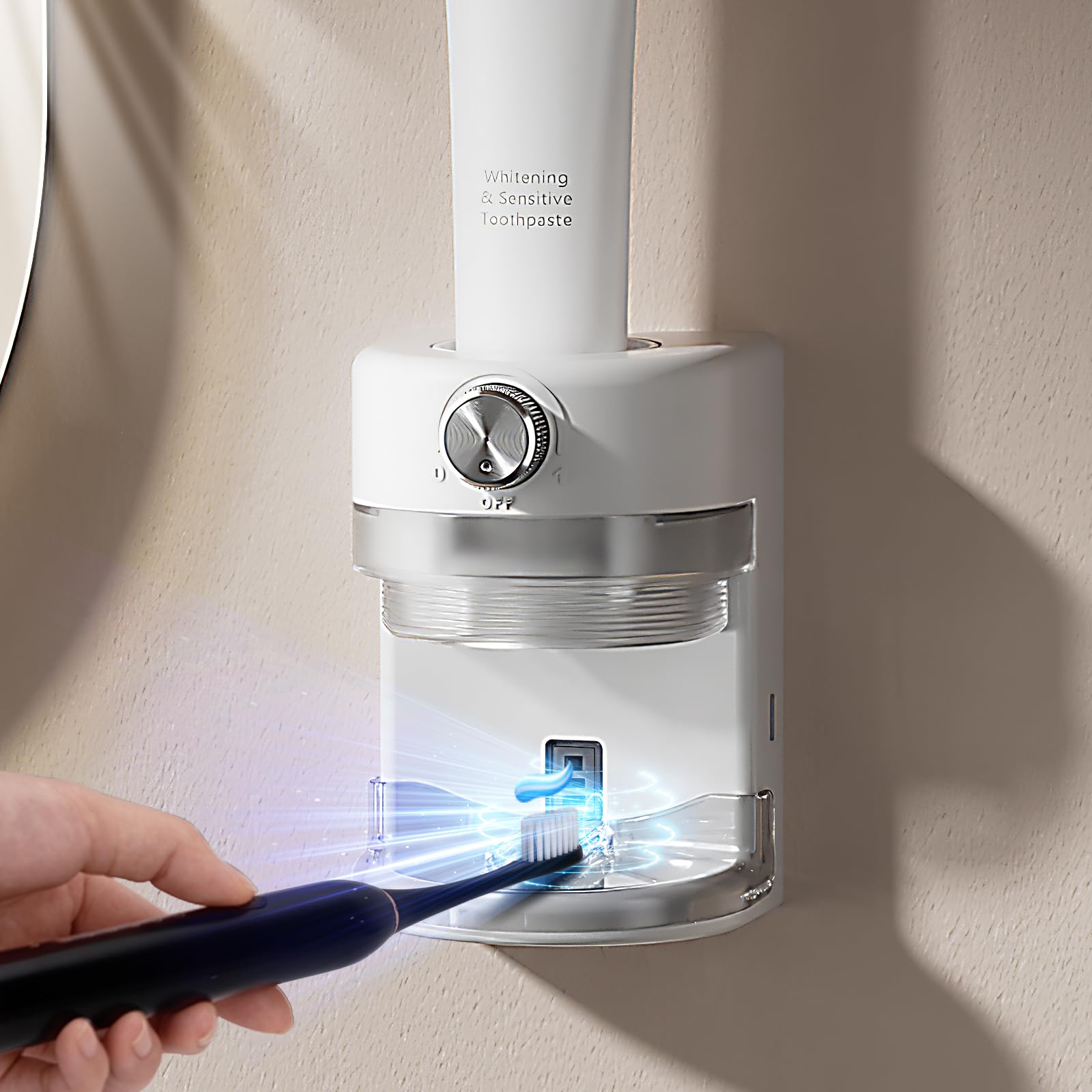 Automatic Toothpaste Dispenser,Wall Mounted Electric Toothpaste Dispenser For Kids And Adults,Toothpaste Squeezer With Adjustabl