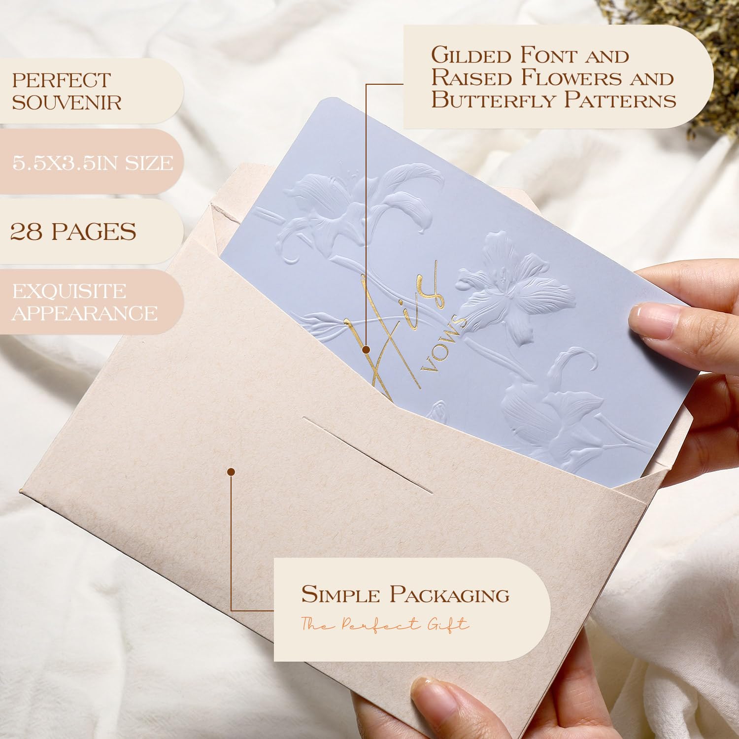 Vow Books,For Wedding Vow Books Wedding Gift For Bride And Groom Vows Book His And Hers With 28 Pages-5.5 * 3.5 In Wedding Noteb