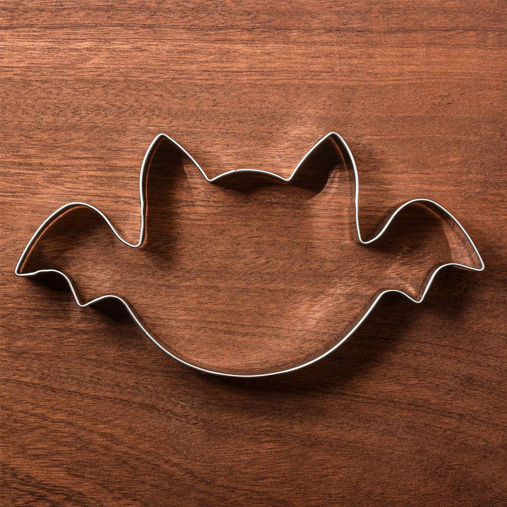 Liliao Halloween Large Bat Cookie Cutter - 5.6 X 3.2 Inchess - Stainless Steel - By Janka