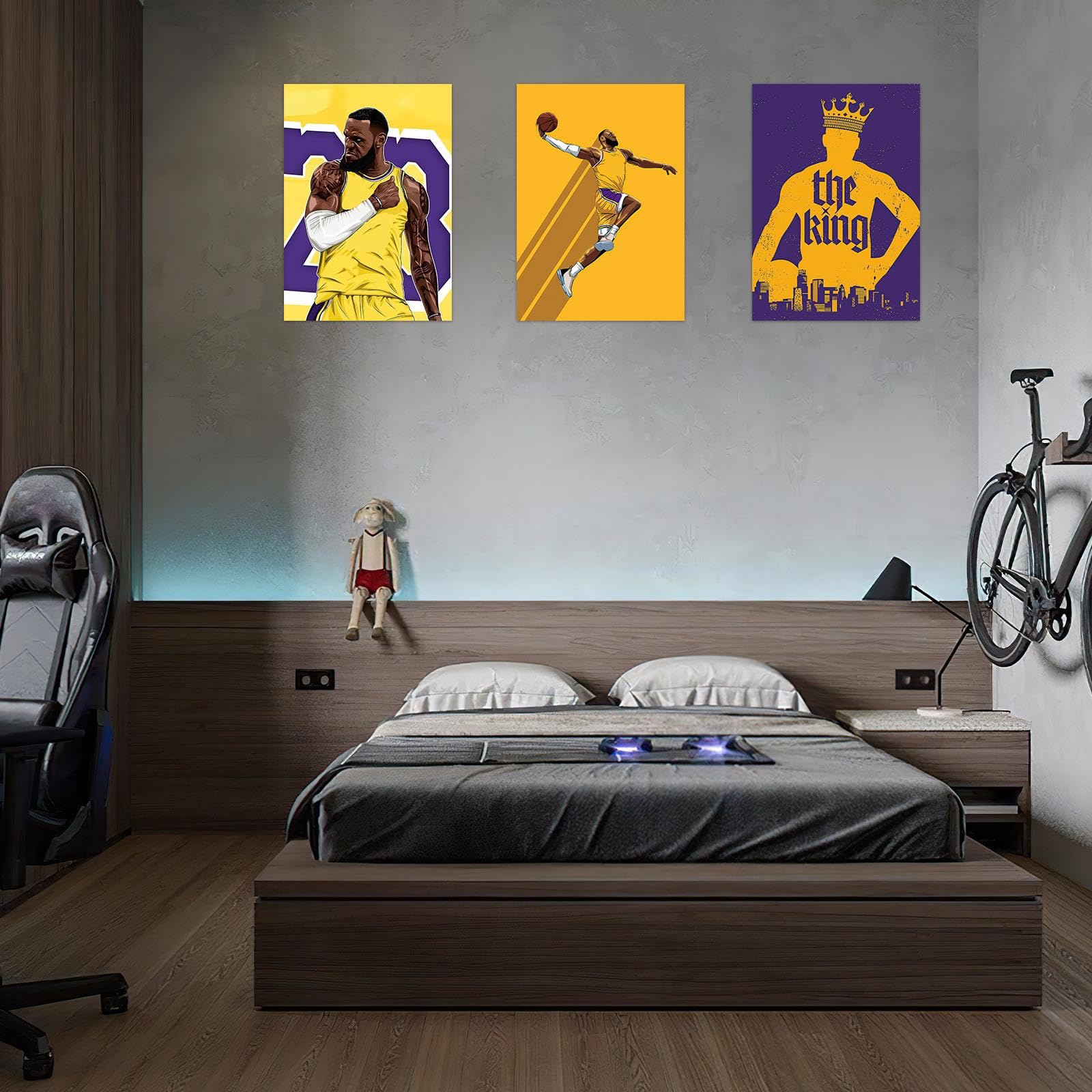 Babymiu Sports James Basketball Wall Poster 8-Pack 11.5 X 16.5 Inch,Basketball Gifts Merch Party Supplies Unframed Version Hd Pr