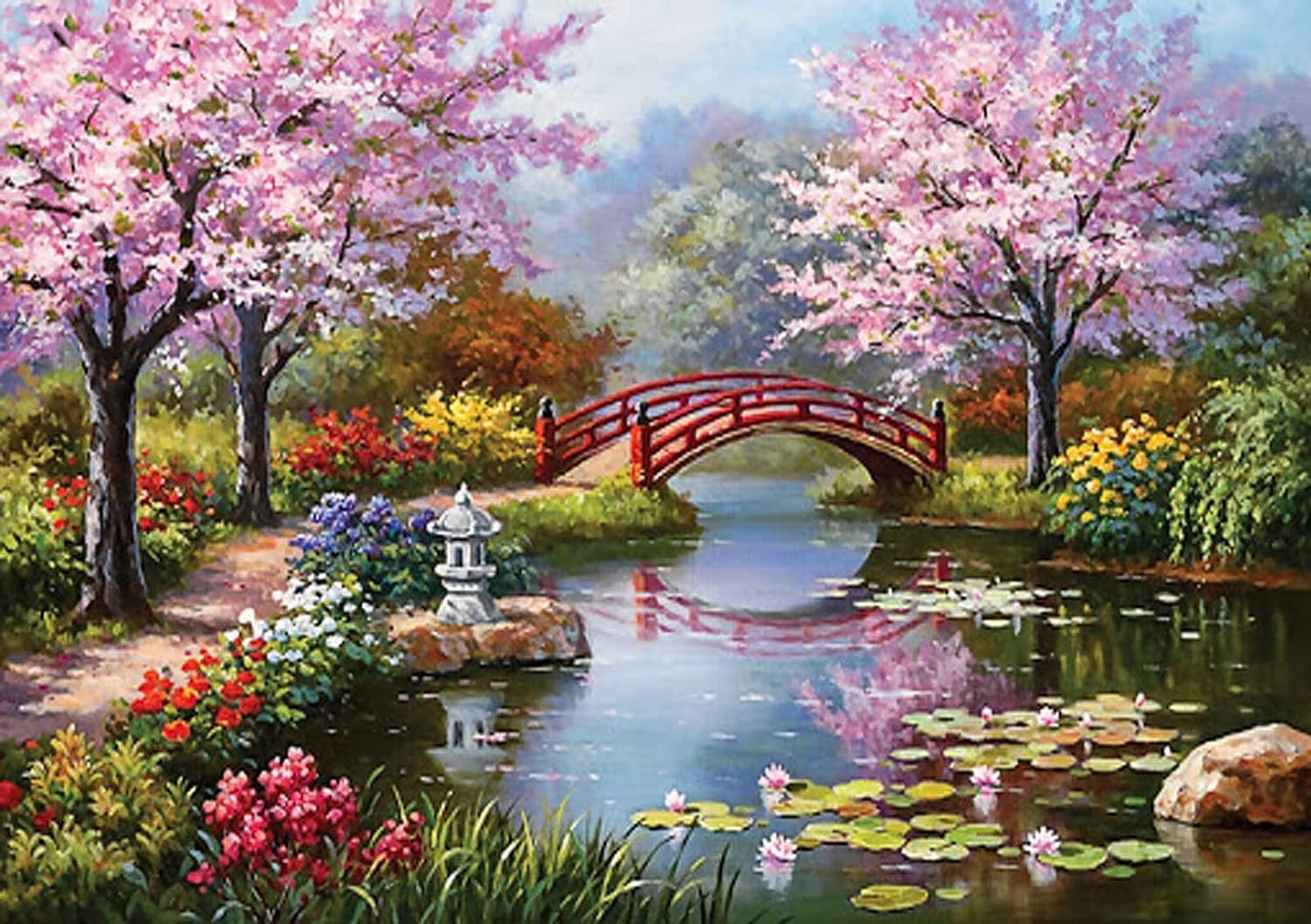 Gharmart Springgarden Diamond Painting Kit With Round Diamonds,5D Diamond Painting Kit For Adults & Kids,30 X 40Cm Full Drill El